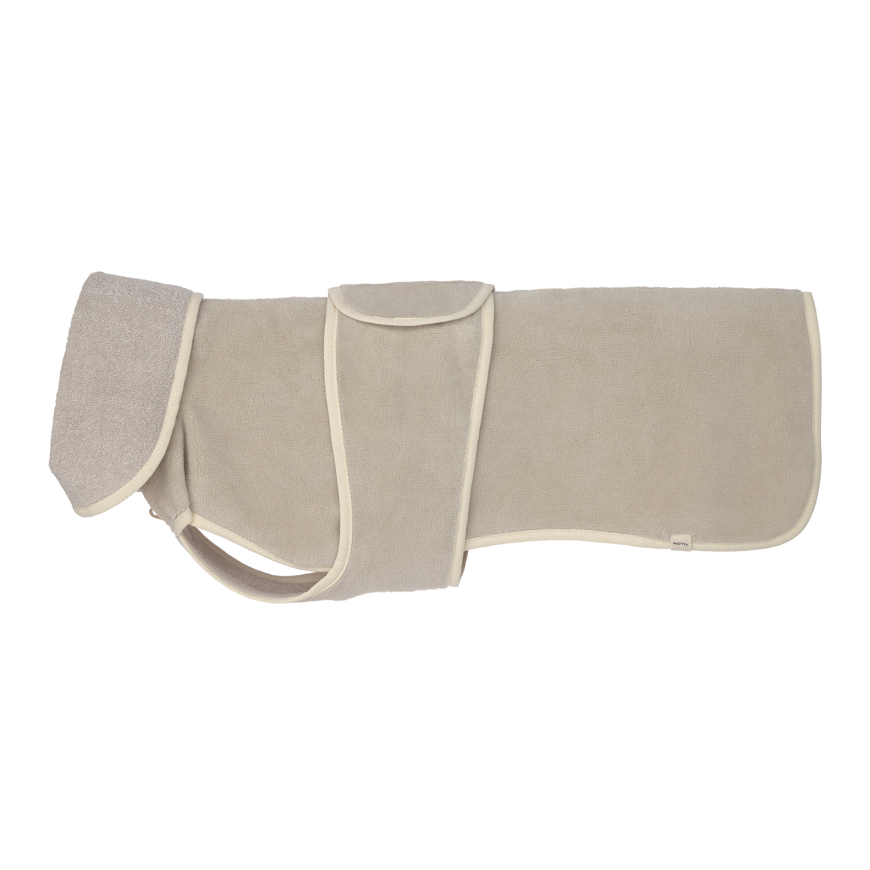 PALOPA Hundebademantel Robi Beige Bademantel mit Bauchbinde