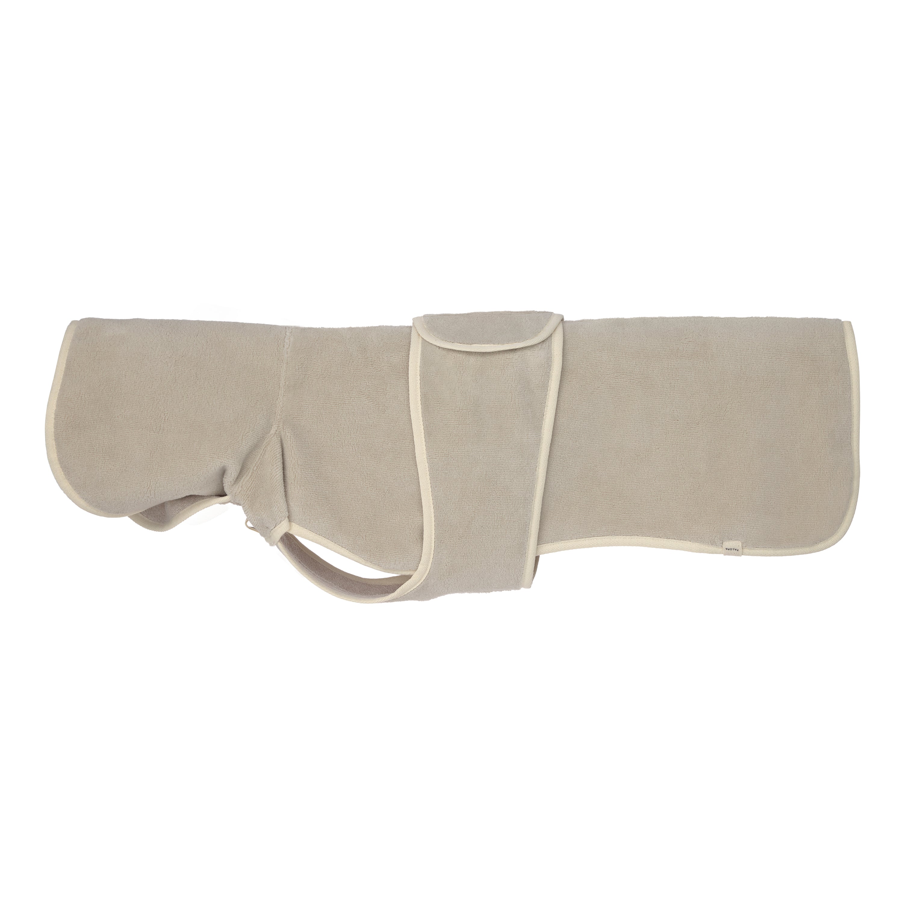 PALOPA Hundebademantel Robi Beige Bademantel mit Kragen