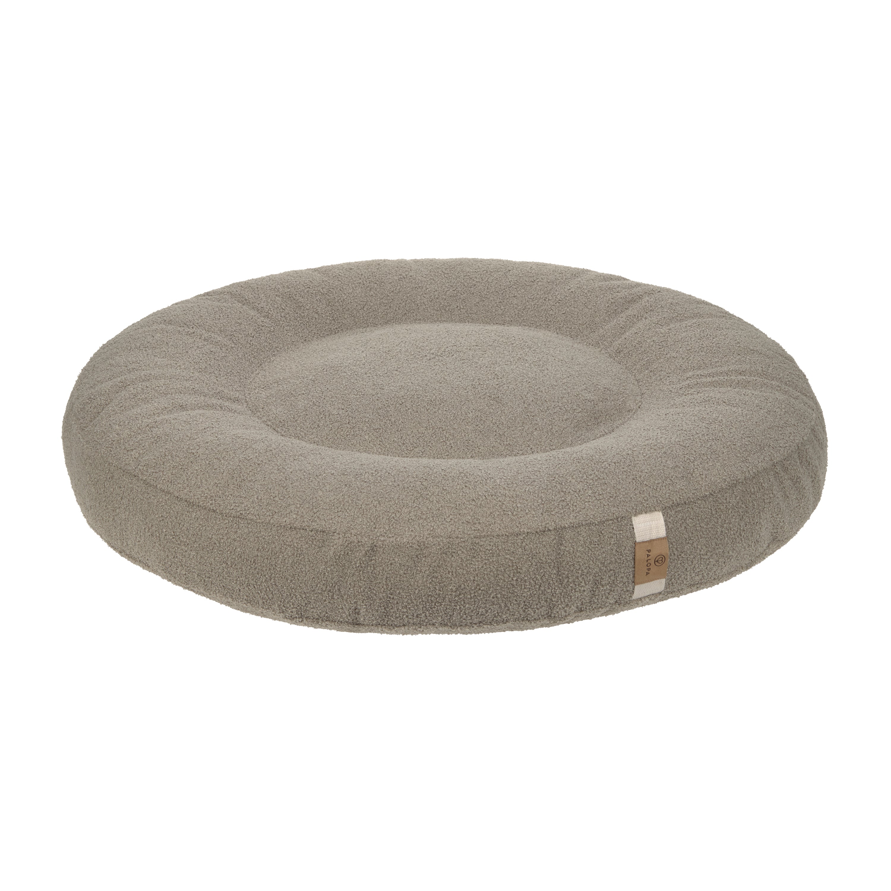 PALOPA Hundebett Donut Fippa Taupe Hundebett Teddy Hundebett Plüsch Hundekissen Bouclé