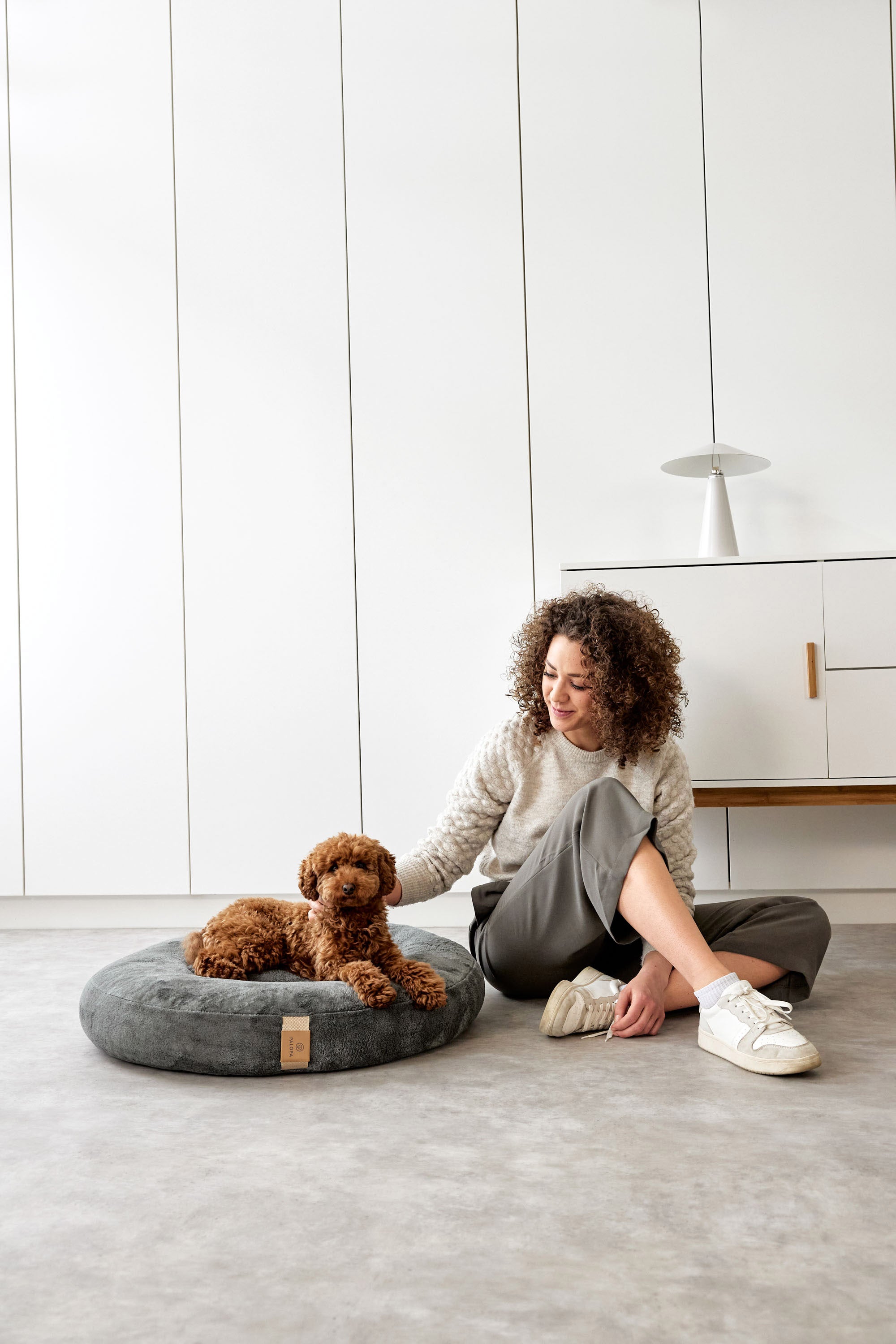 PALOPA Hundebett Donut Fippa Anthrazit Kuschelbett fuer Hunde