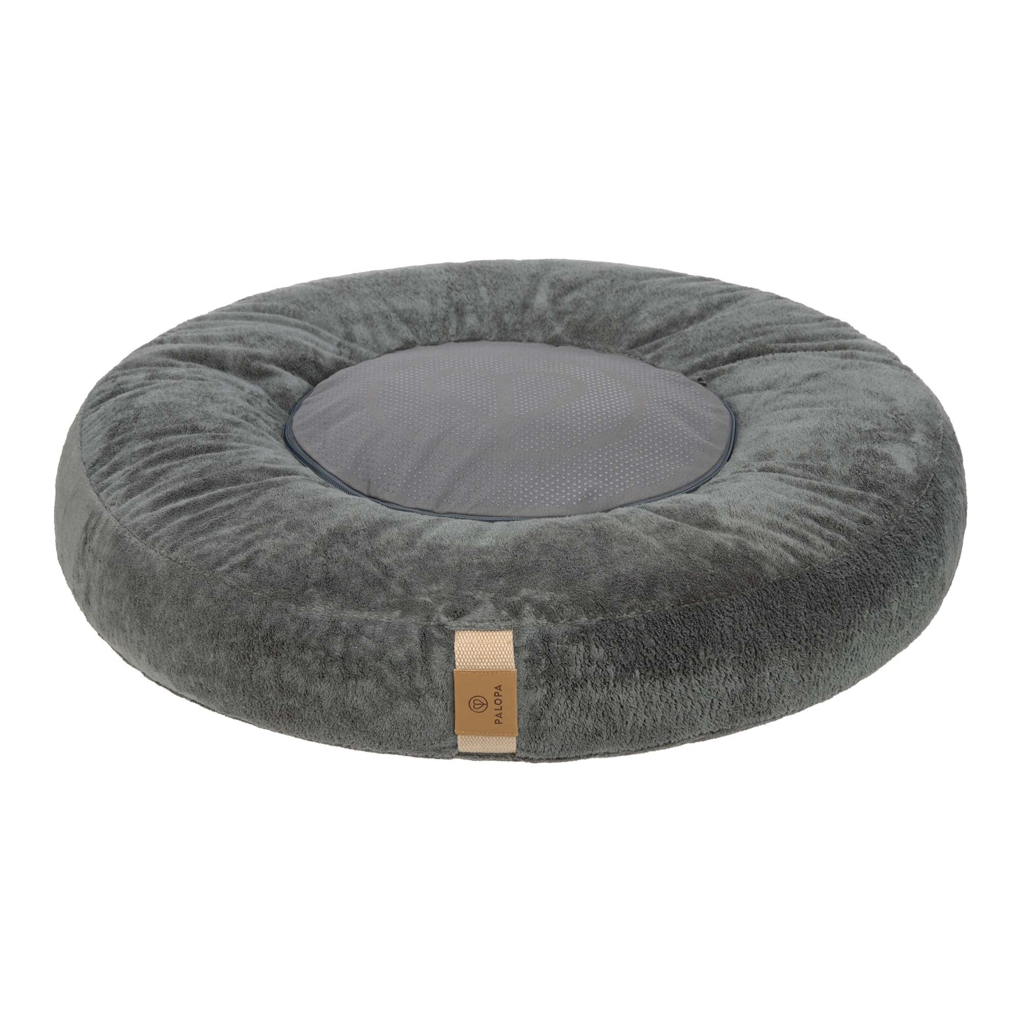 PALOPA Hundebett Donut Fippa Anthrazit rundes weiches Hundebett
