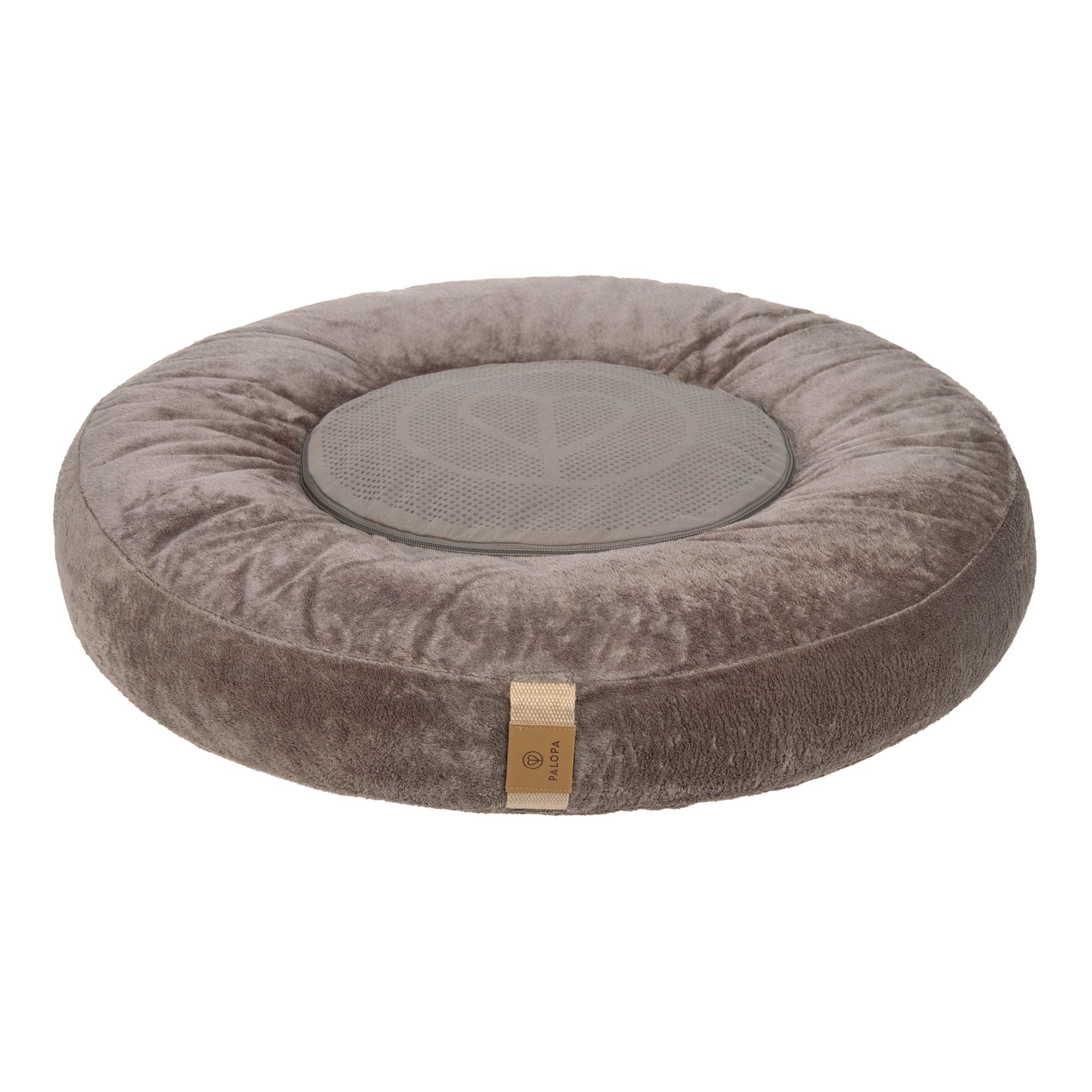 PALOPA Hundebett Donut Fippa Taupe rundes weiches Hundebett