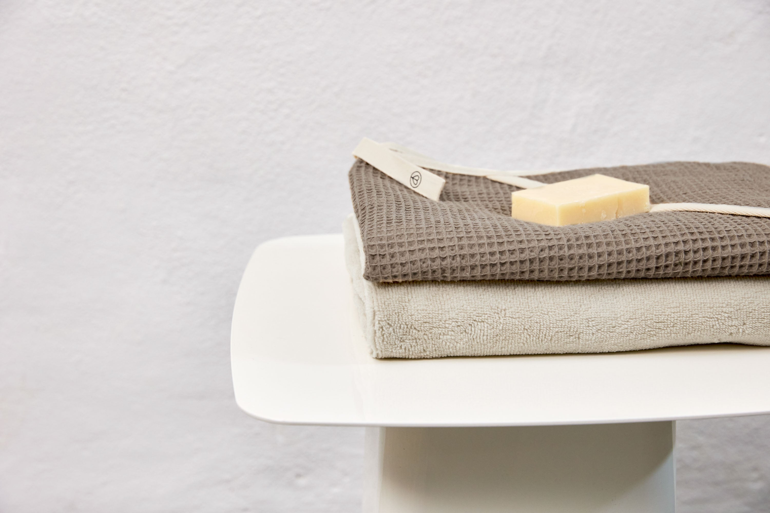 PALOPA Hundehandtuch Nobs Taupe Waffelpique