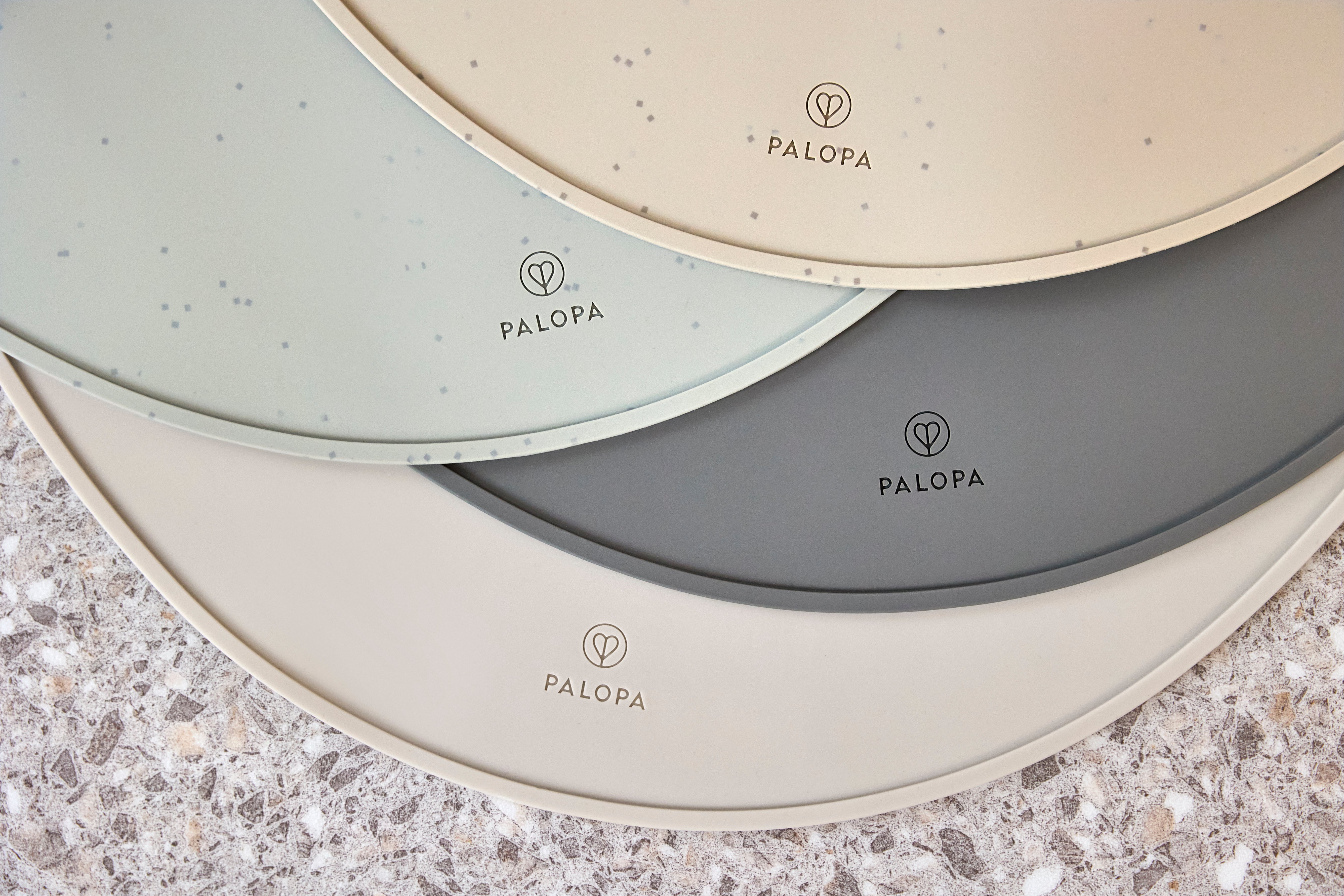 PALOPA Napfunterlage Loua Grau Anthrazit Hellgrau Taupe Silikonmatten