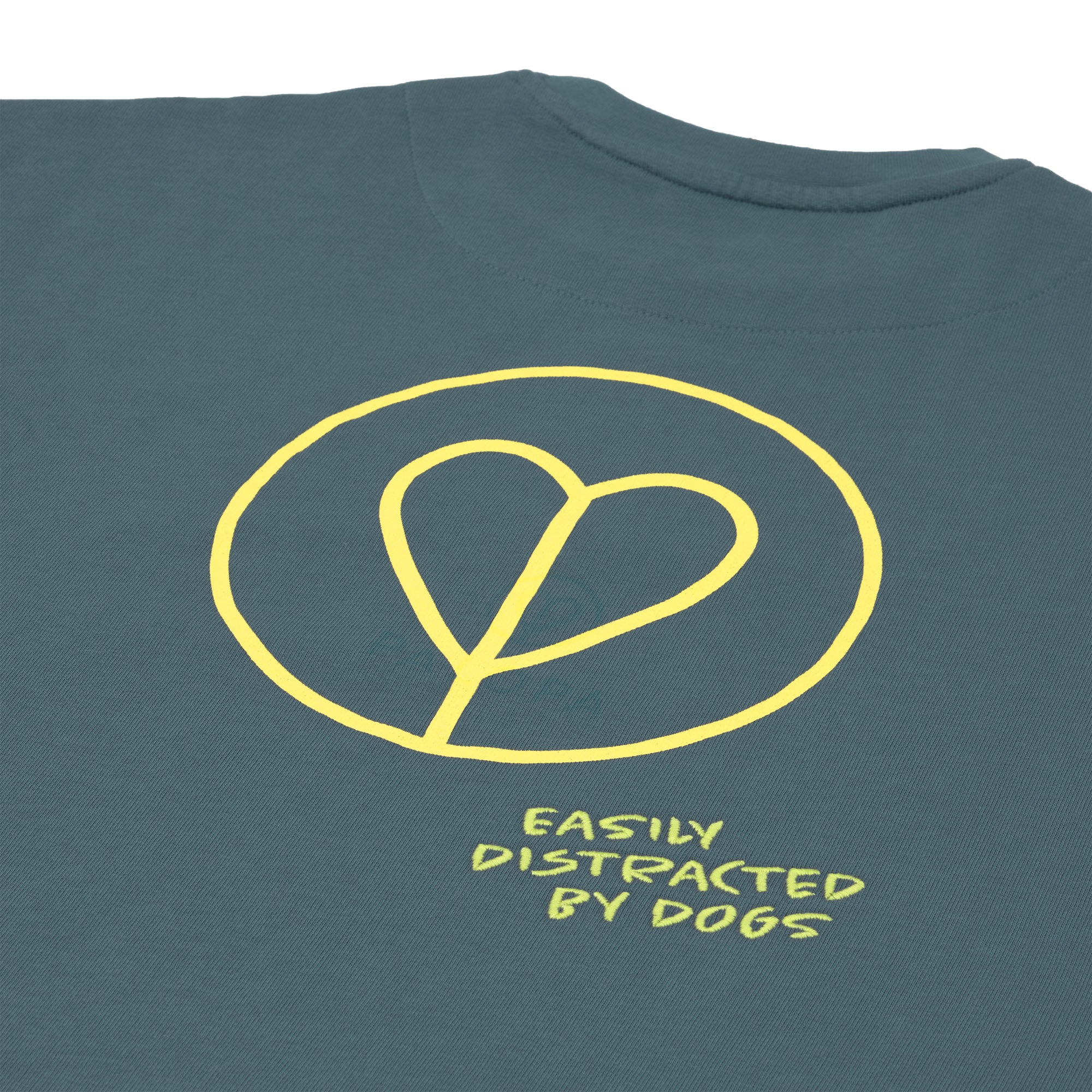 PALOPA Pullover GOTS "Easily Distracted by Dogs" Sweatshirt Baumwolle Bio Unisex Pullover Hunde Spruch