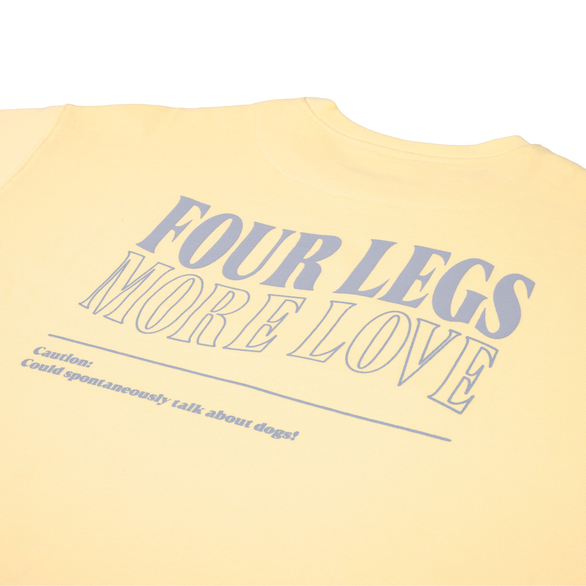 PALOPA Pullover GOTS "Four Legs More Love" Sweater Hundemotiv Sweater für Dog Parents
