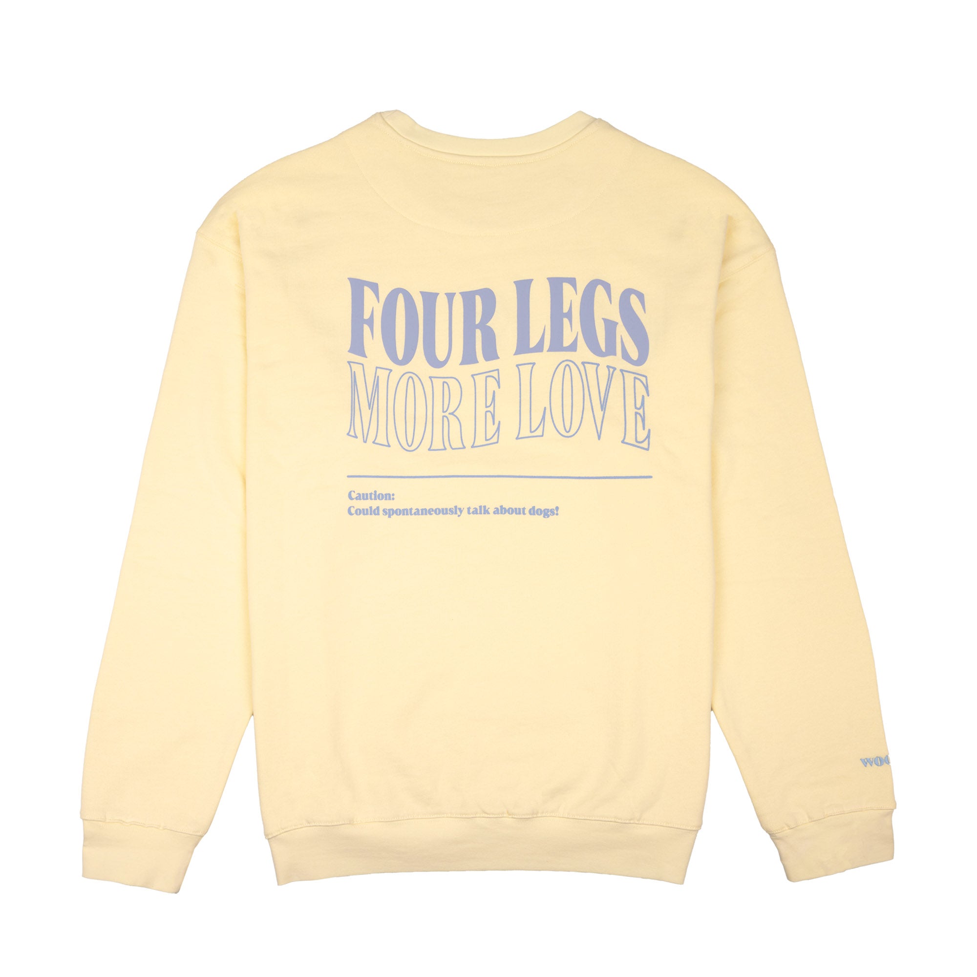 PALOPA Pullover GOTS "Four Legs More Love" Sweatshirt Hundemotiv Baumwolle