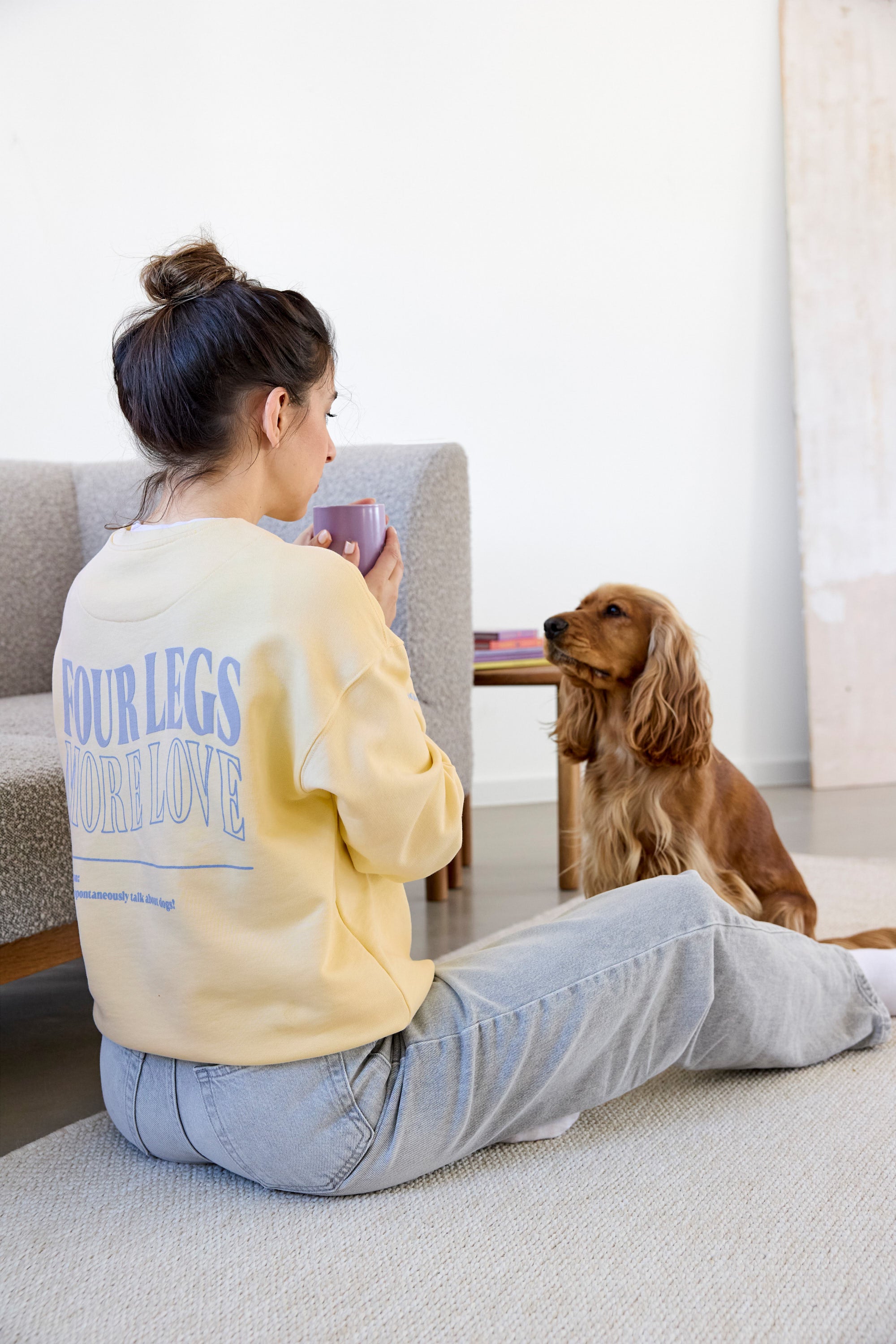 PALOPA Pullover GOTS Lemon Icing Pullover Hundemotiv Pullover Baumwolle für Hundebesitzer