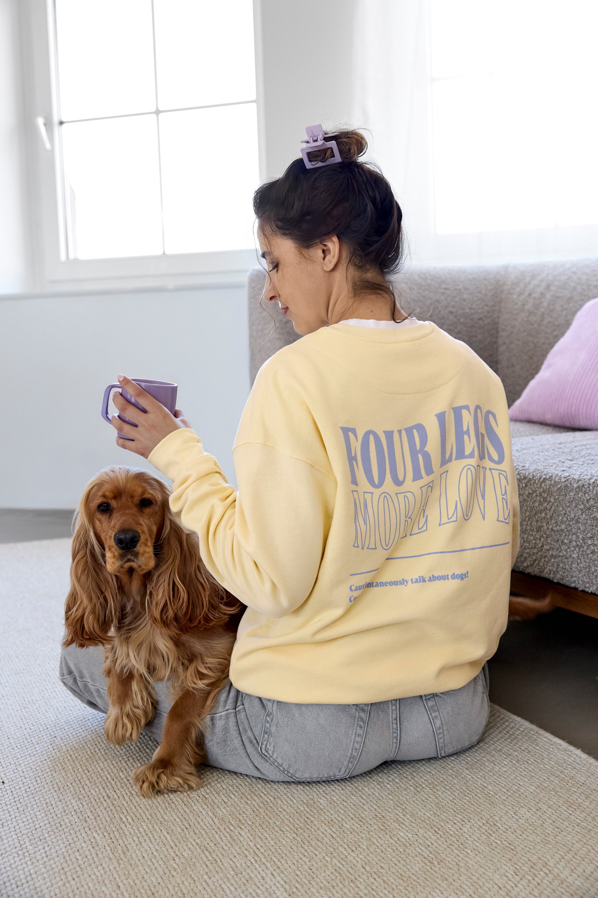 PALOPA Pullover GOTS Lemon Icing Sweater für Hundebesitzer