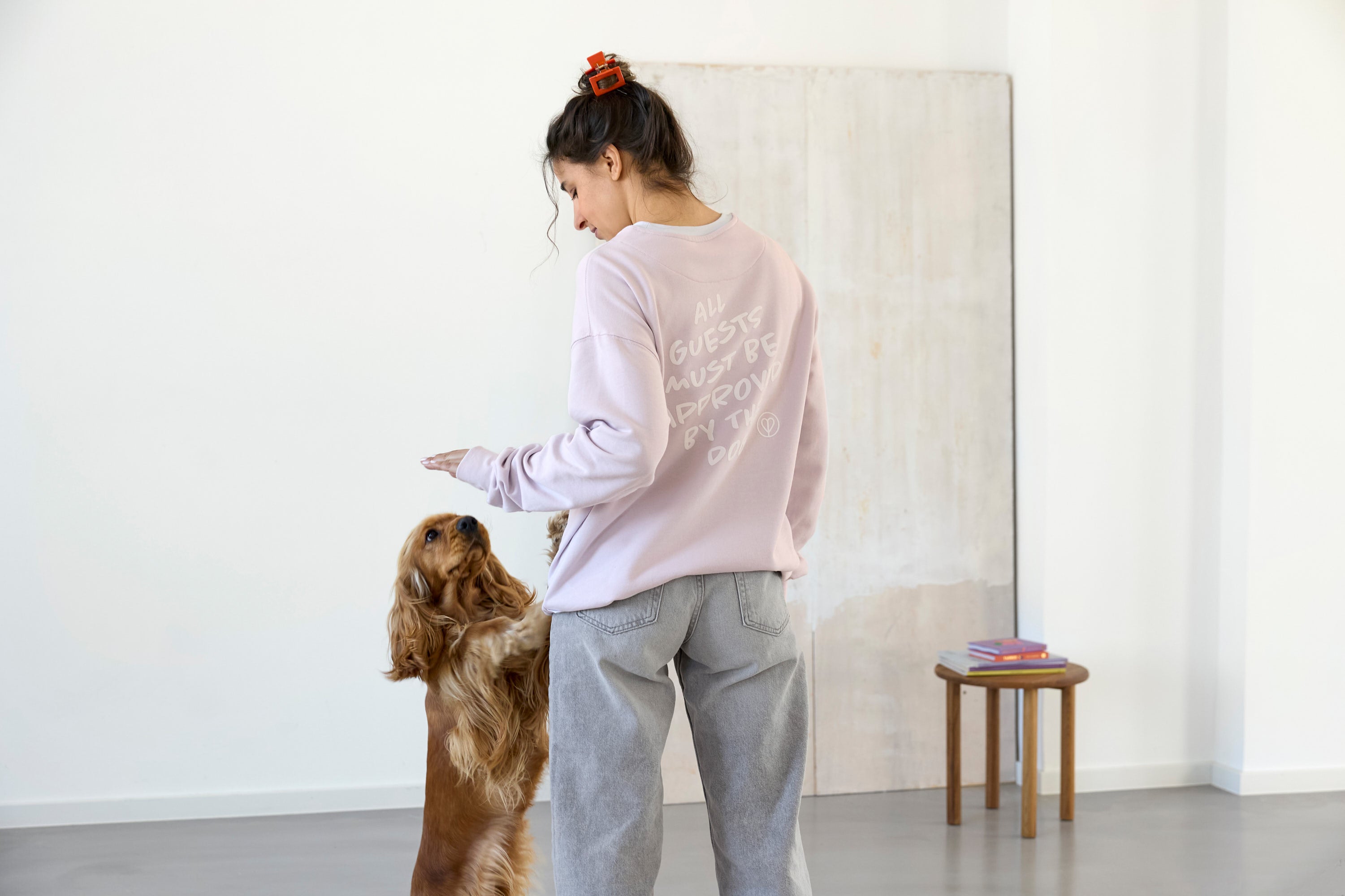 PALOPA Pullover GOTS Orchid Pullover Bio Baumwolle Hundemotiv