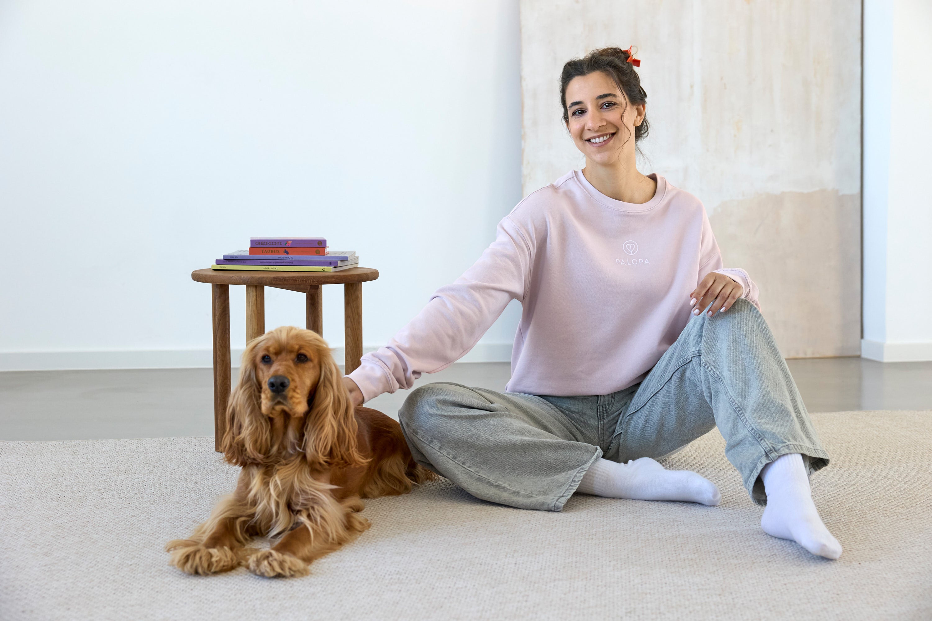 PALOPA Pullover GOTS Orchid Pullover Hundemotiv Pullover Baumwolle für Hundebesitzer