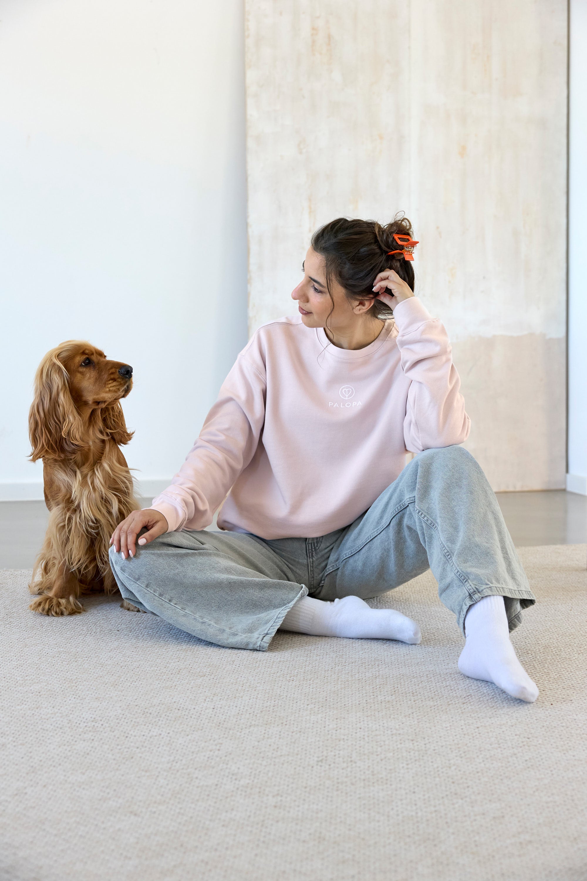 PALOPA Pullover GOTS Orchid Sweater für Hundebesitzer