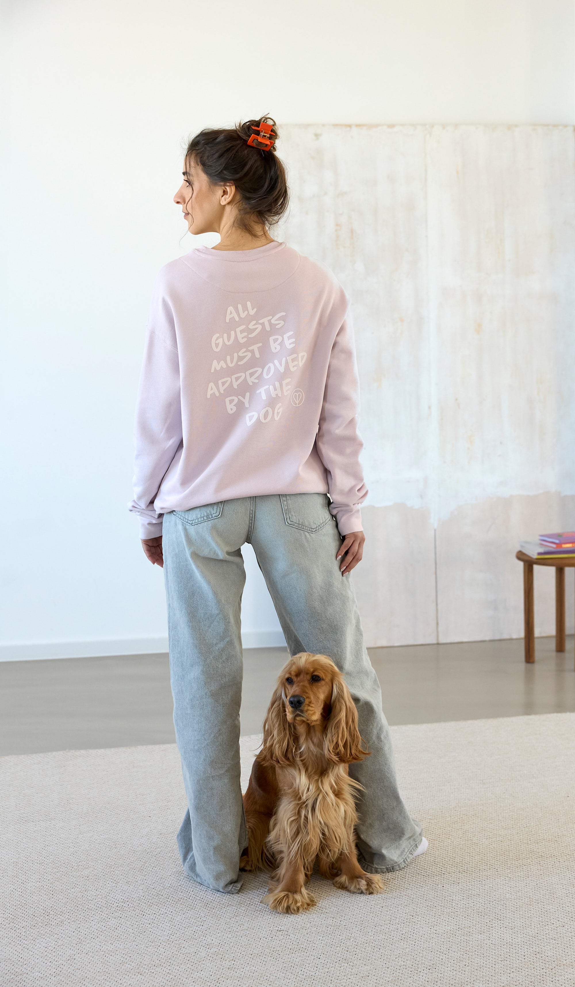 PALOPA Pullover GOTS Orchid Sweatshirt Hundemotiv Baumwolle