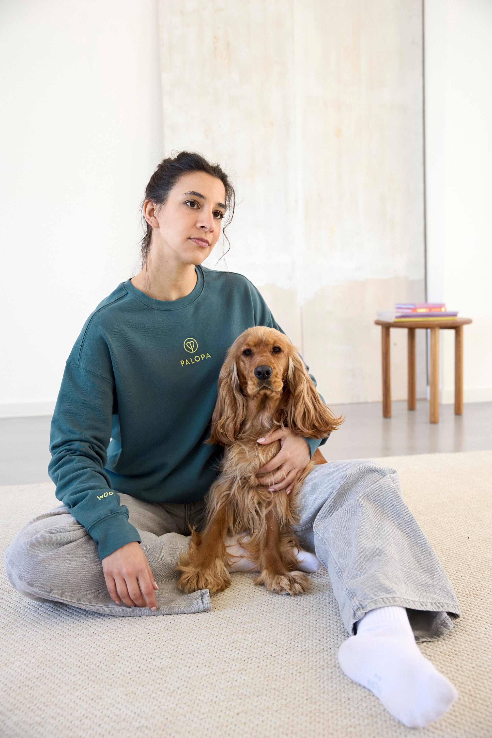 PALOPA Pullover GOTS Stormy Navy Sweatshirt Baumwolle Bio Unisex Pullover Hunde Spruch