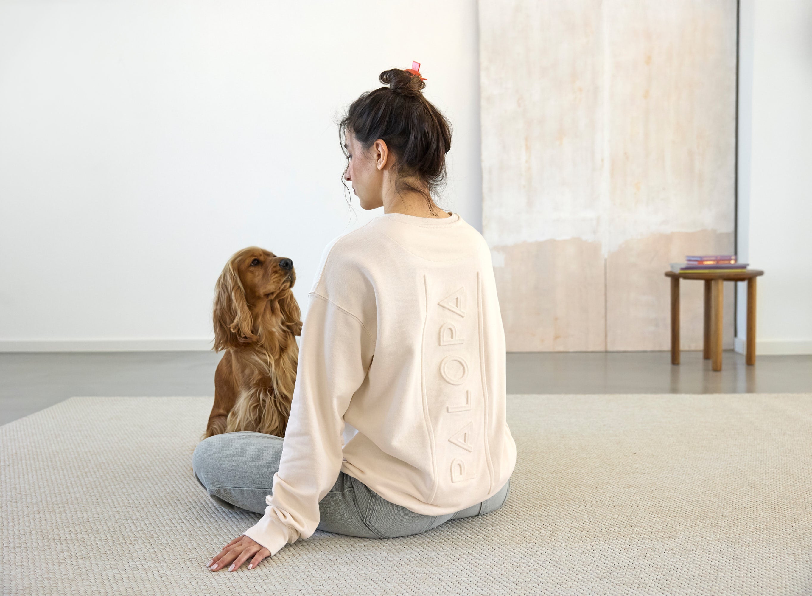 PALOPA Pullover Nature Sweatshirt Hundemotiv Baumwolle