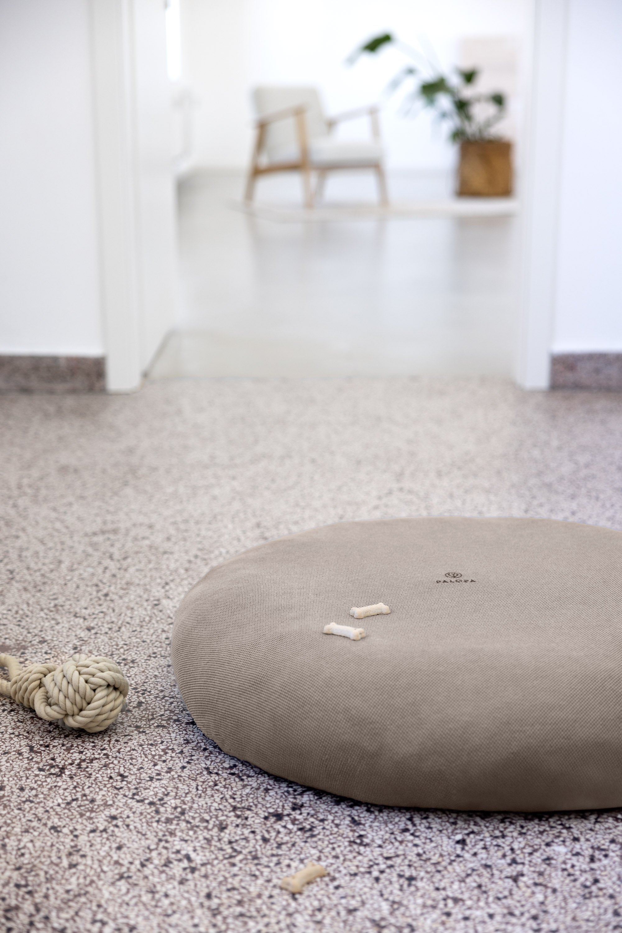 PALOPA Spannbezug Hundebett Donut Fippa Taupe Bezug Hundekissen Hundebett Hundekorb