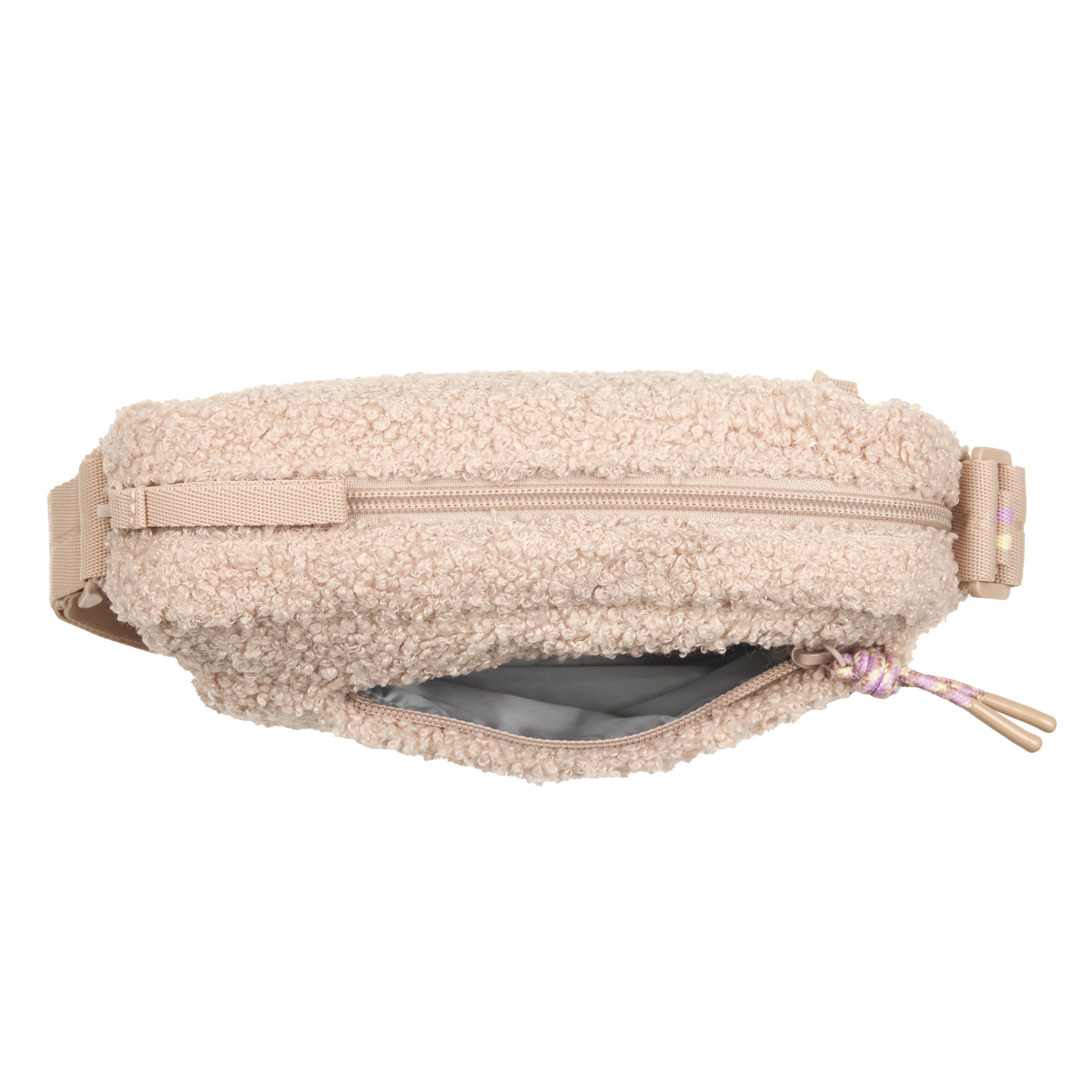 PALOPA Square Bag Noka Teddy-Fleece Beige - Limited Edition Hunde Leckerlitasche für unterwegs Teddyplüsch
