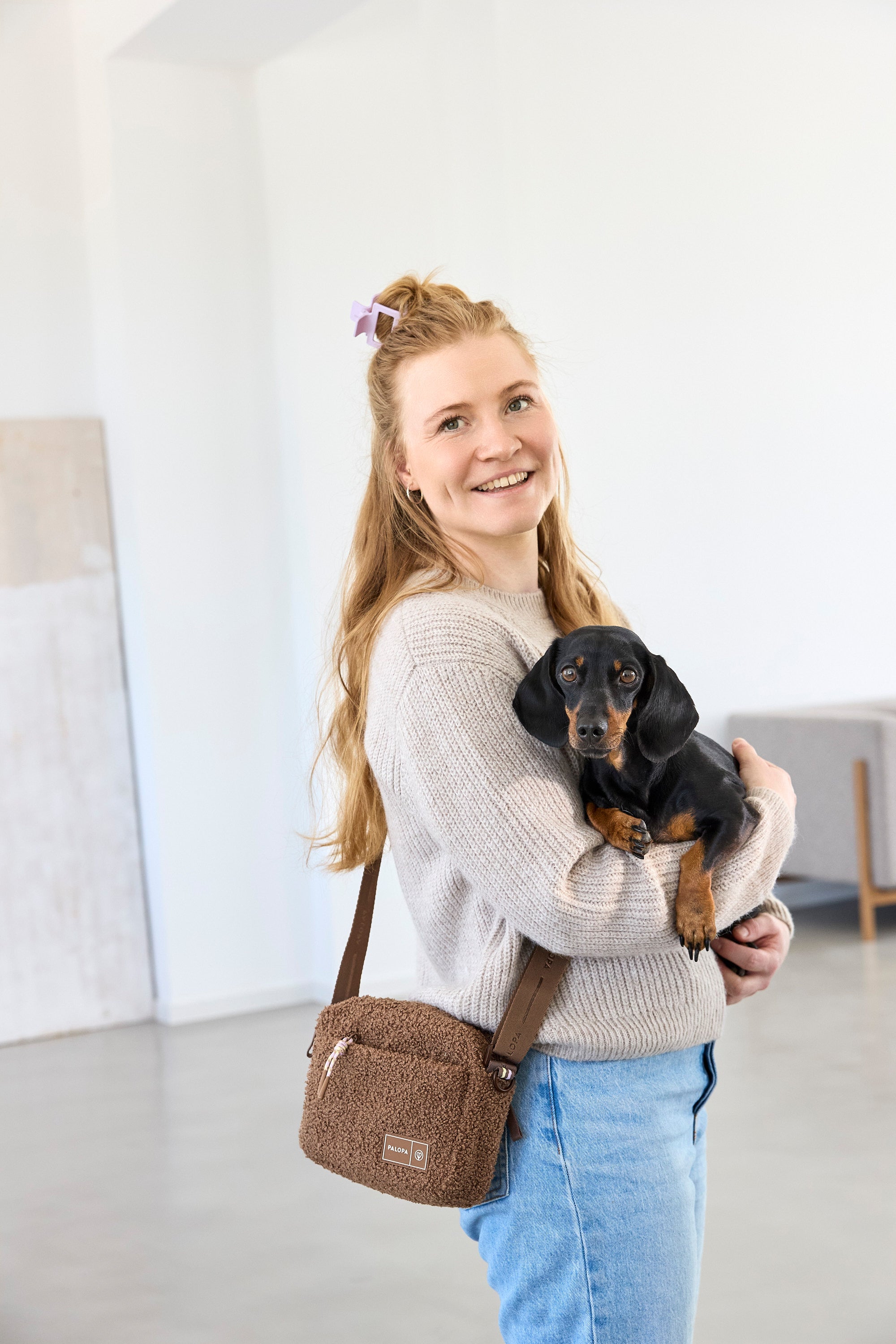 PALOPA Square Bag Noka Teddy-Fleece Brown - Limited Edition