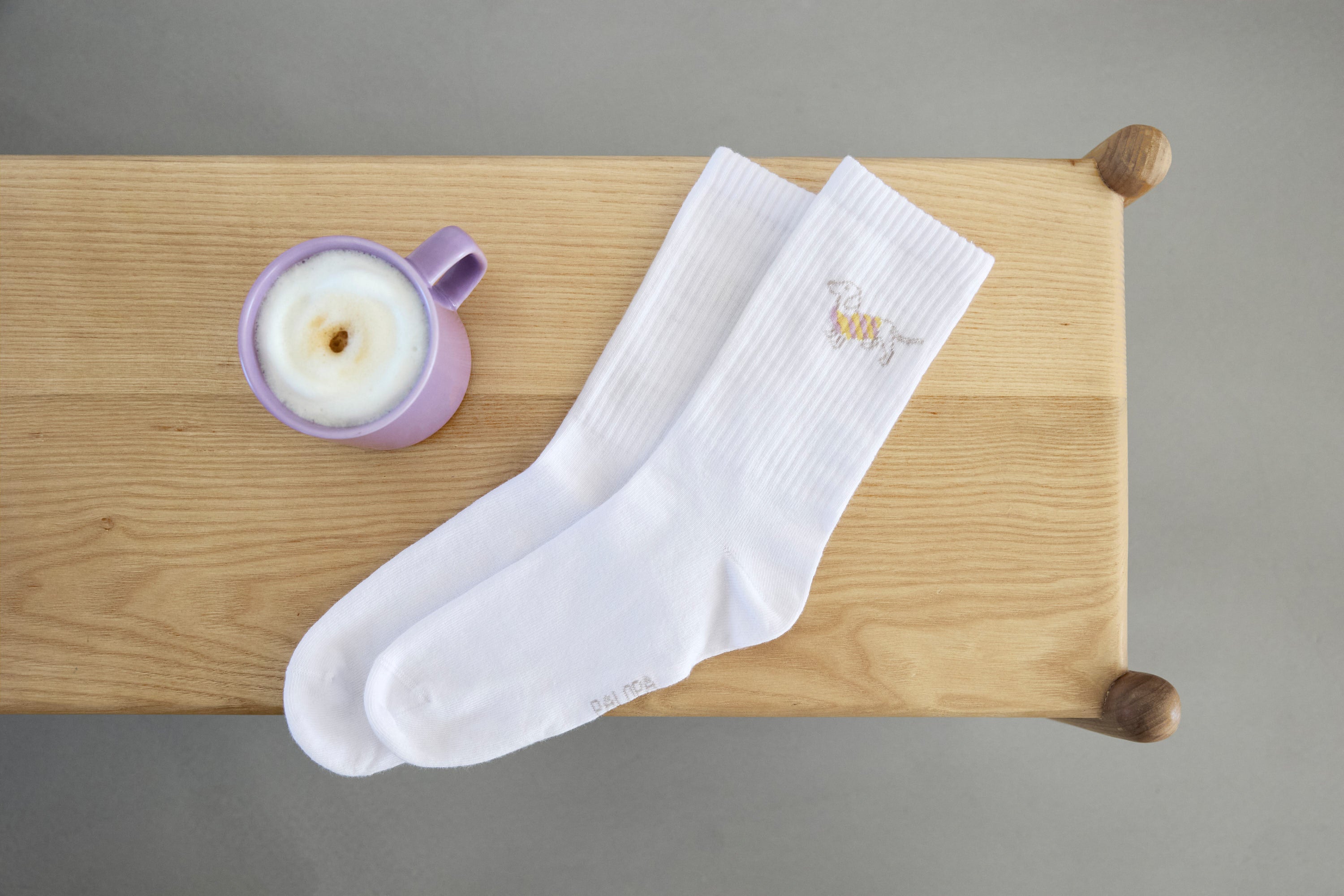 PALOPA Tennis Socken GOTS Badger Dog Socken mit Dackel Hundesocken