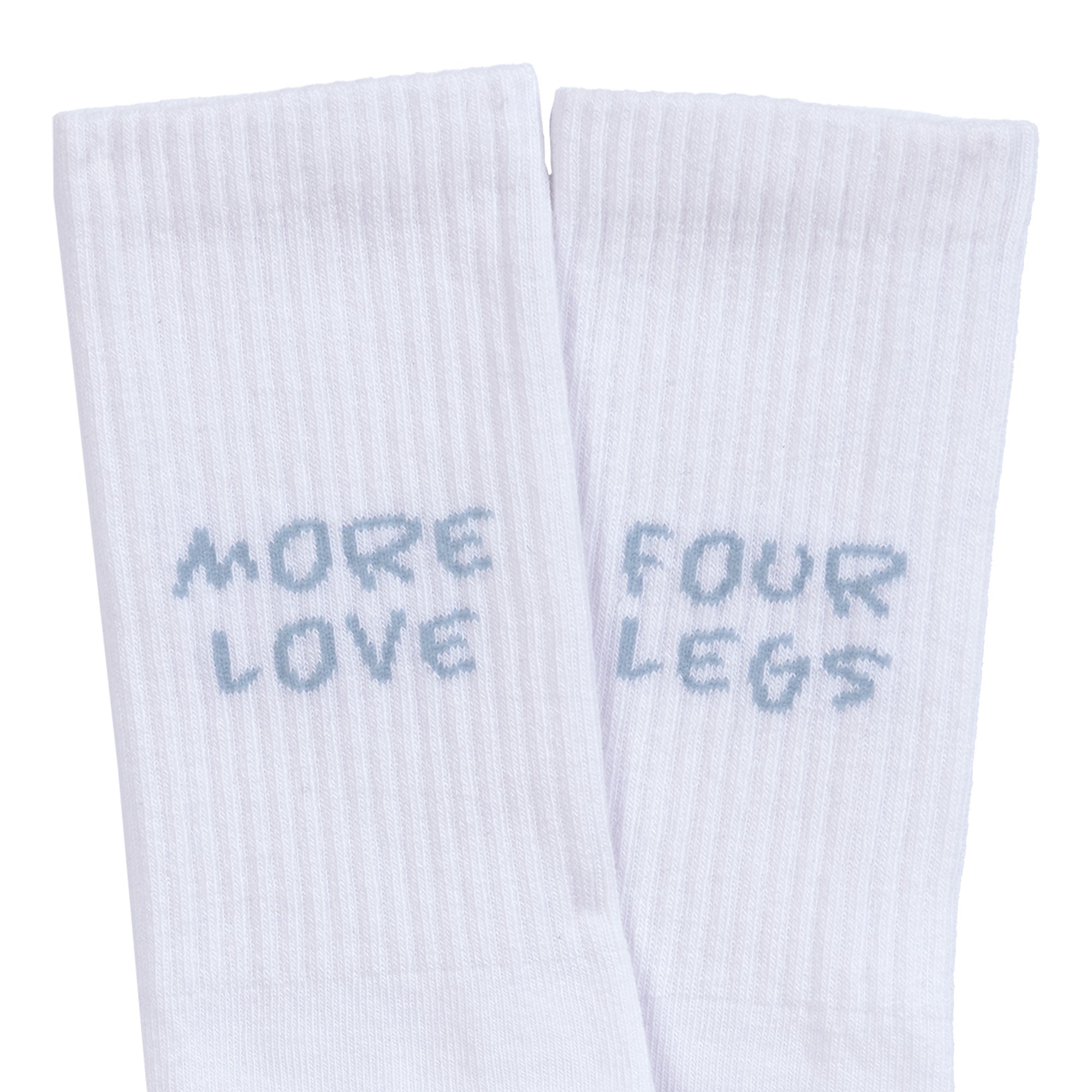 PALOPA Tennis Socken GOTS Lettering Blue / Grey Socken für Hundebesitzer