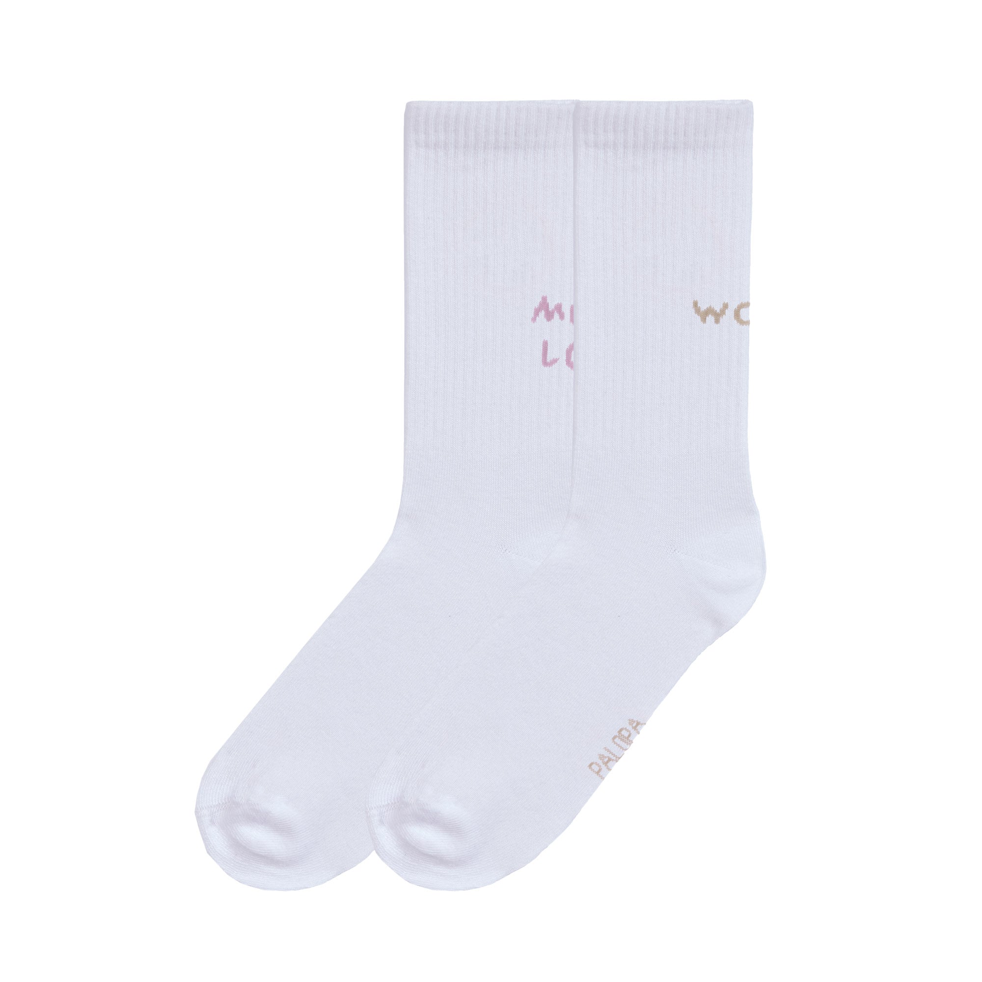 PALOPA Tennis Socken GOTS Lettering Lemon Orchid Socken Baumwolle Hundemotiv