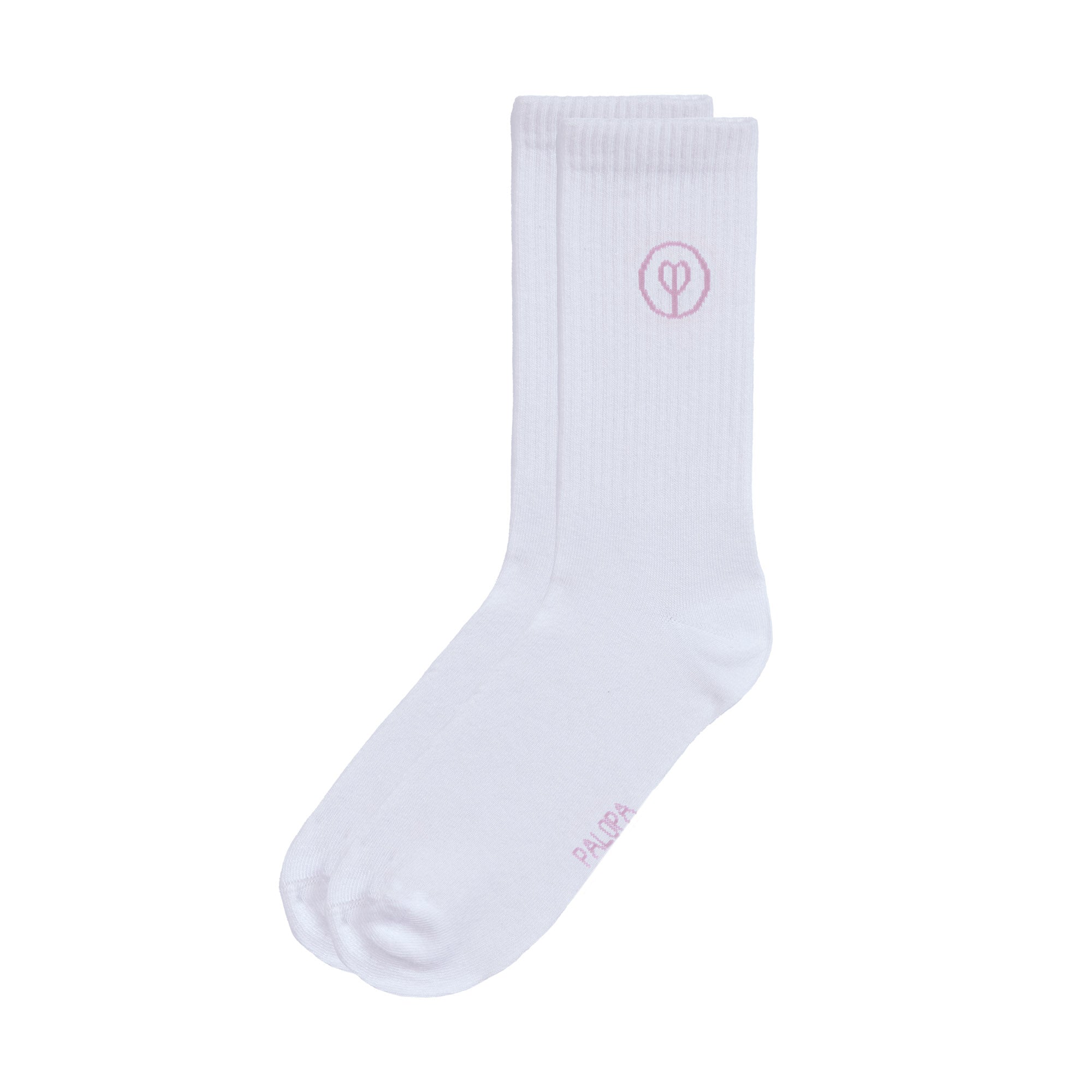 PALOPA Tennis Socken GOTS Logo Lemon Brown Orchid