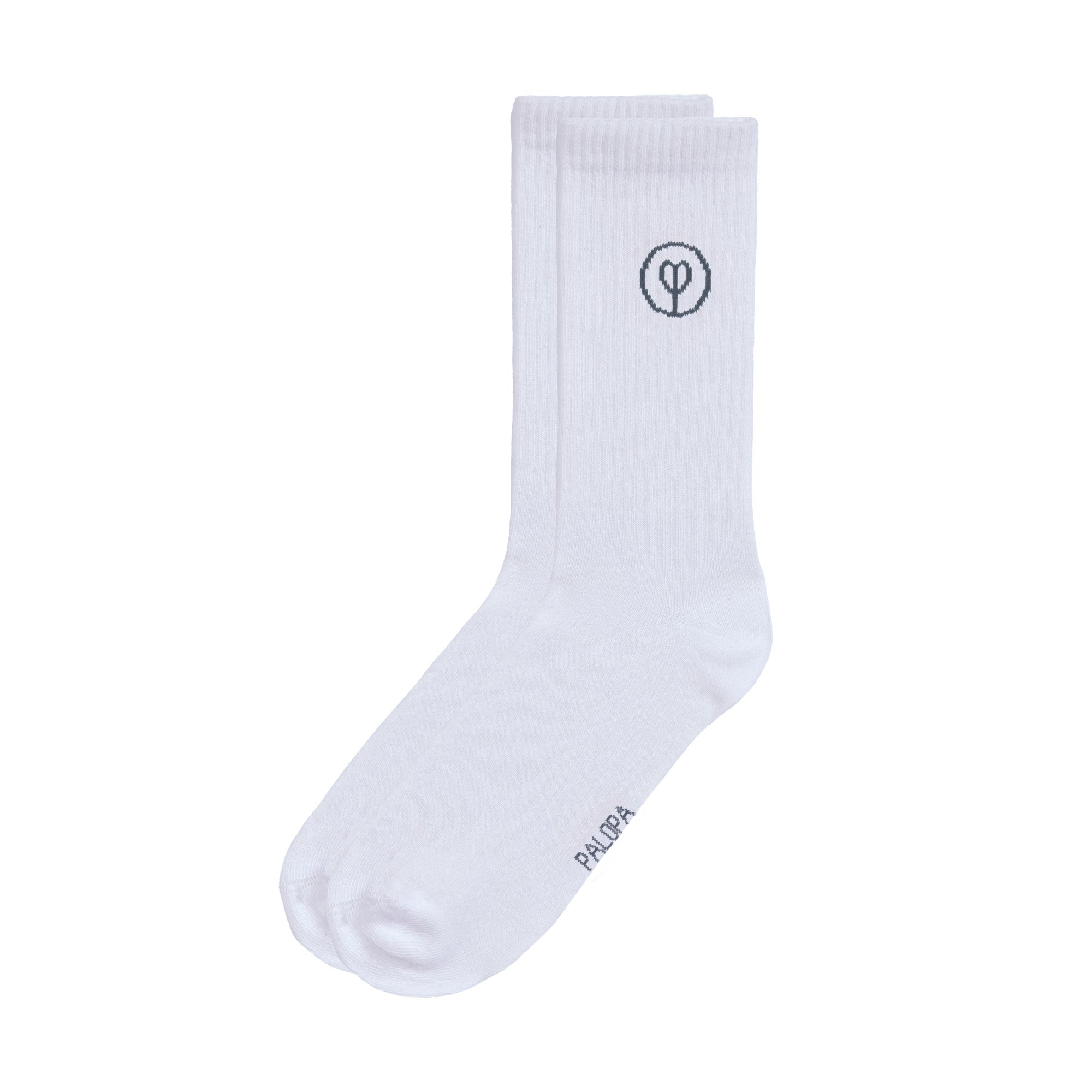 PALOPA Tennis Socken GOTS Logo Orange Blue Grey