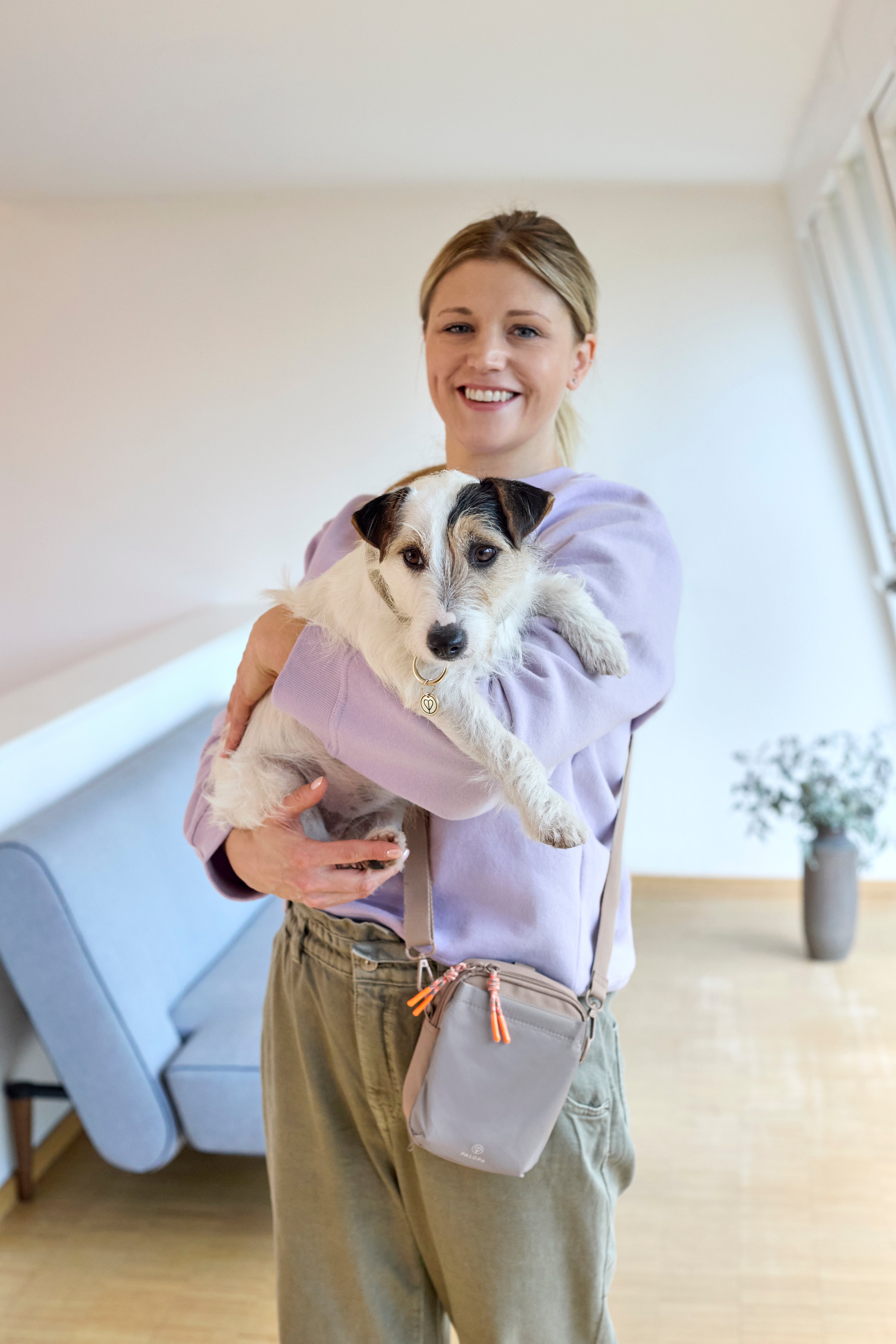 Palopa Leckerlibeutel Greta Taupe kleiner Leckerlibeutel