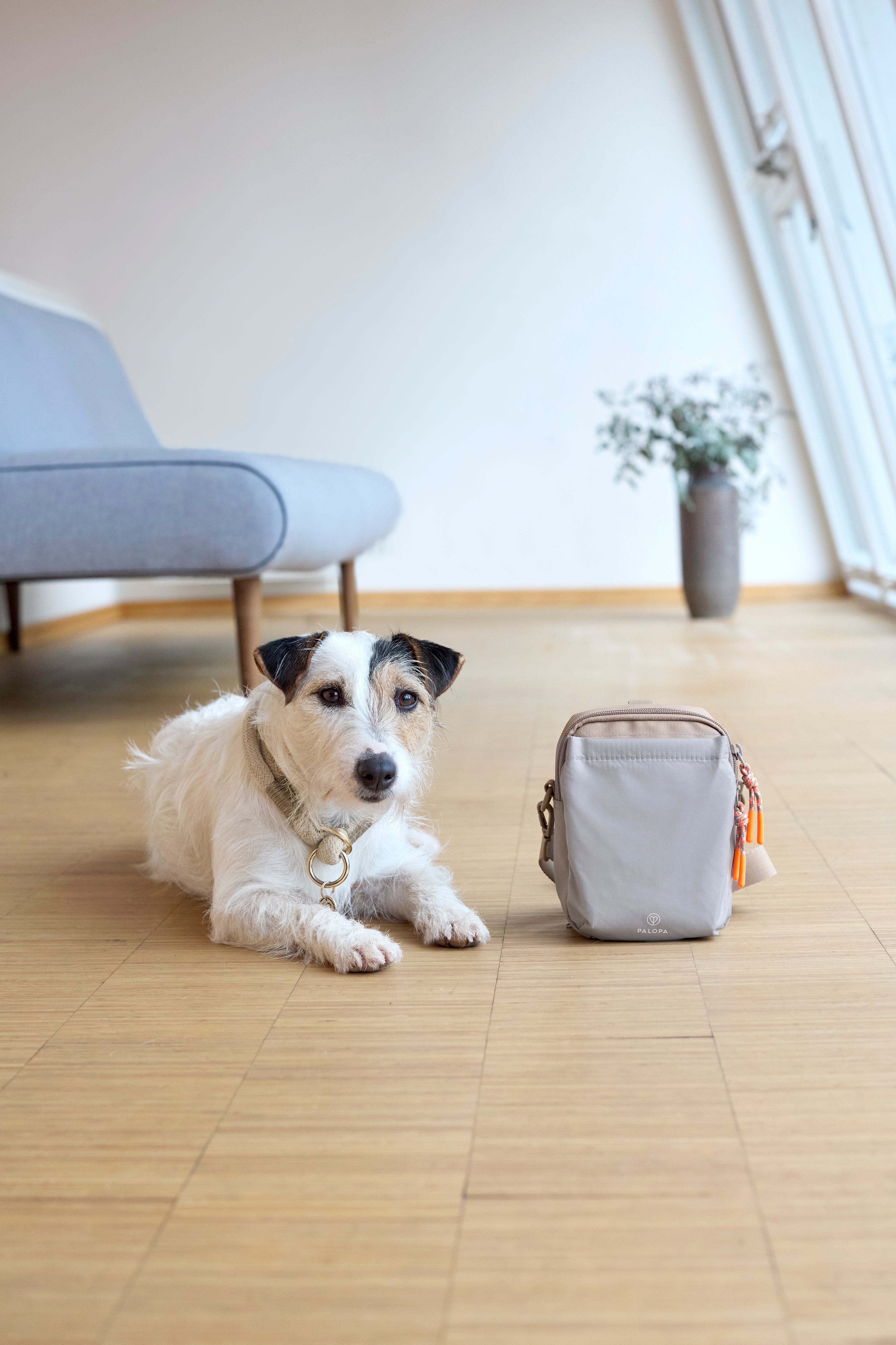 Palopa Leckerlibeutel Greta Taupe moderner Leckerlibeutel