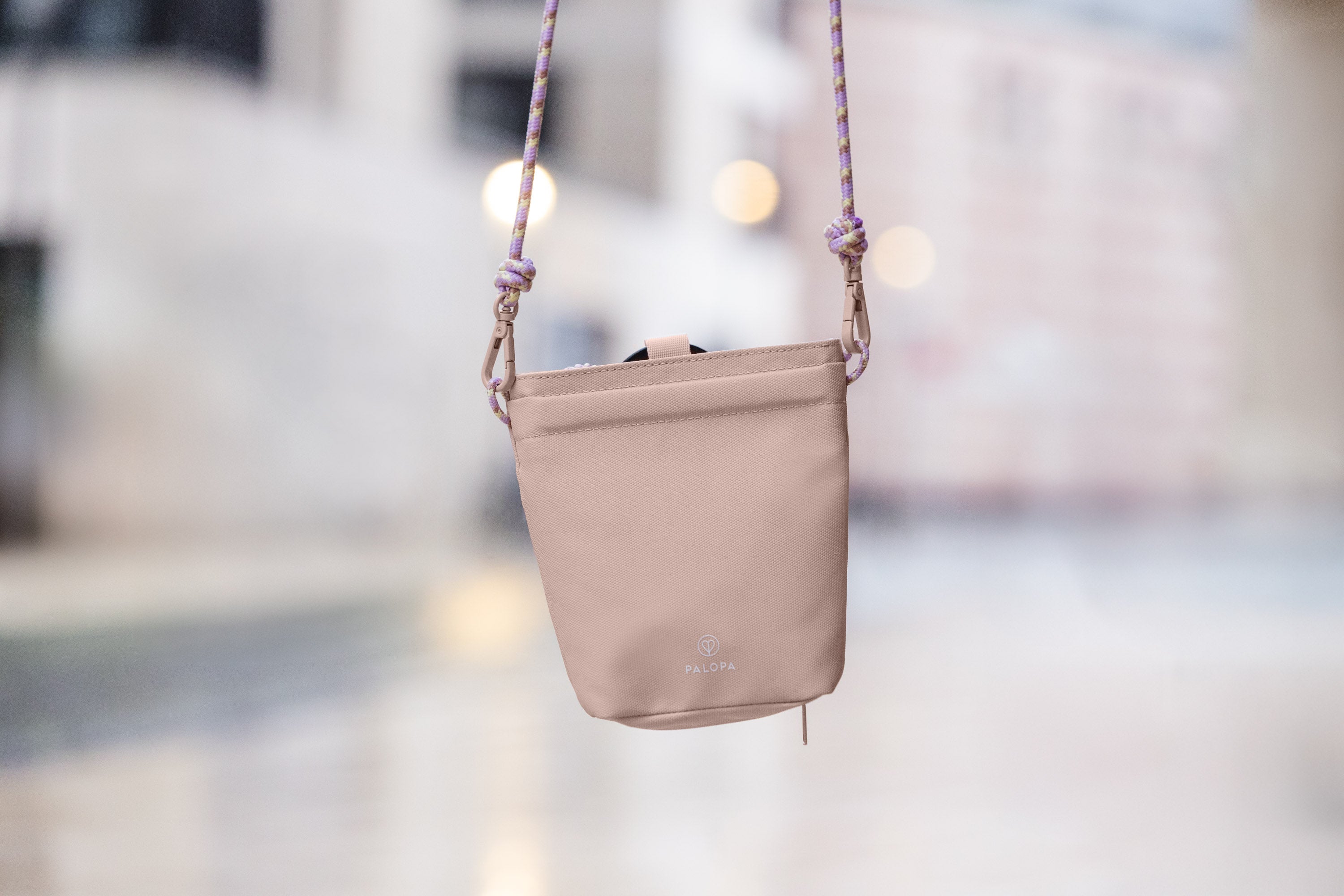PALOPA Leckerlibeutel Karl Soft Pink Leckerlitasche Gassitasche Crossbody Bag wasserabweisend