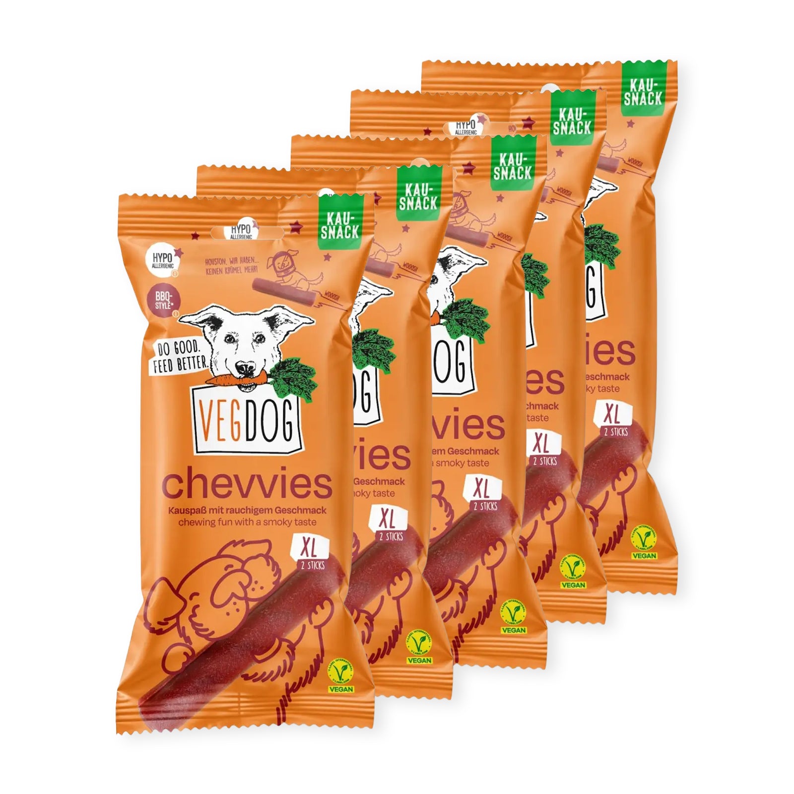 VEGDOG Chevvies XL Wegangle Kaustange für Hunde Bundle