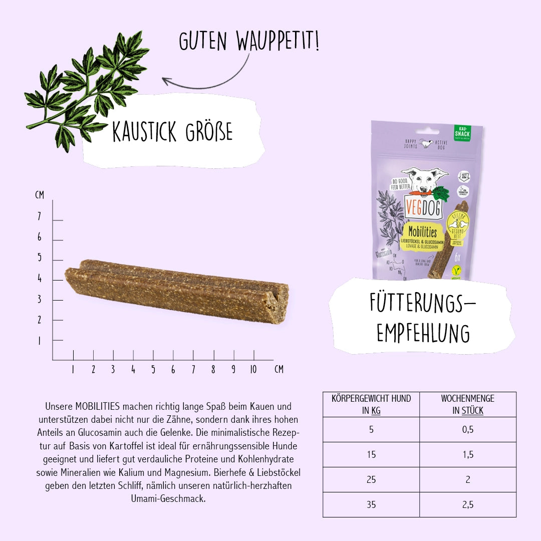 VEGDOG Mobilities Kausnack Hunde vegan hypoallergen