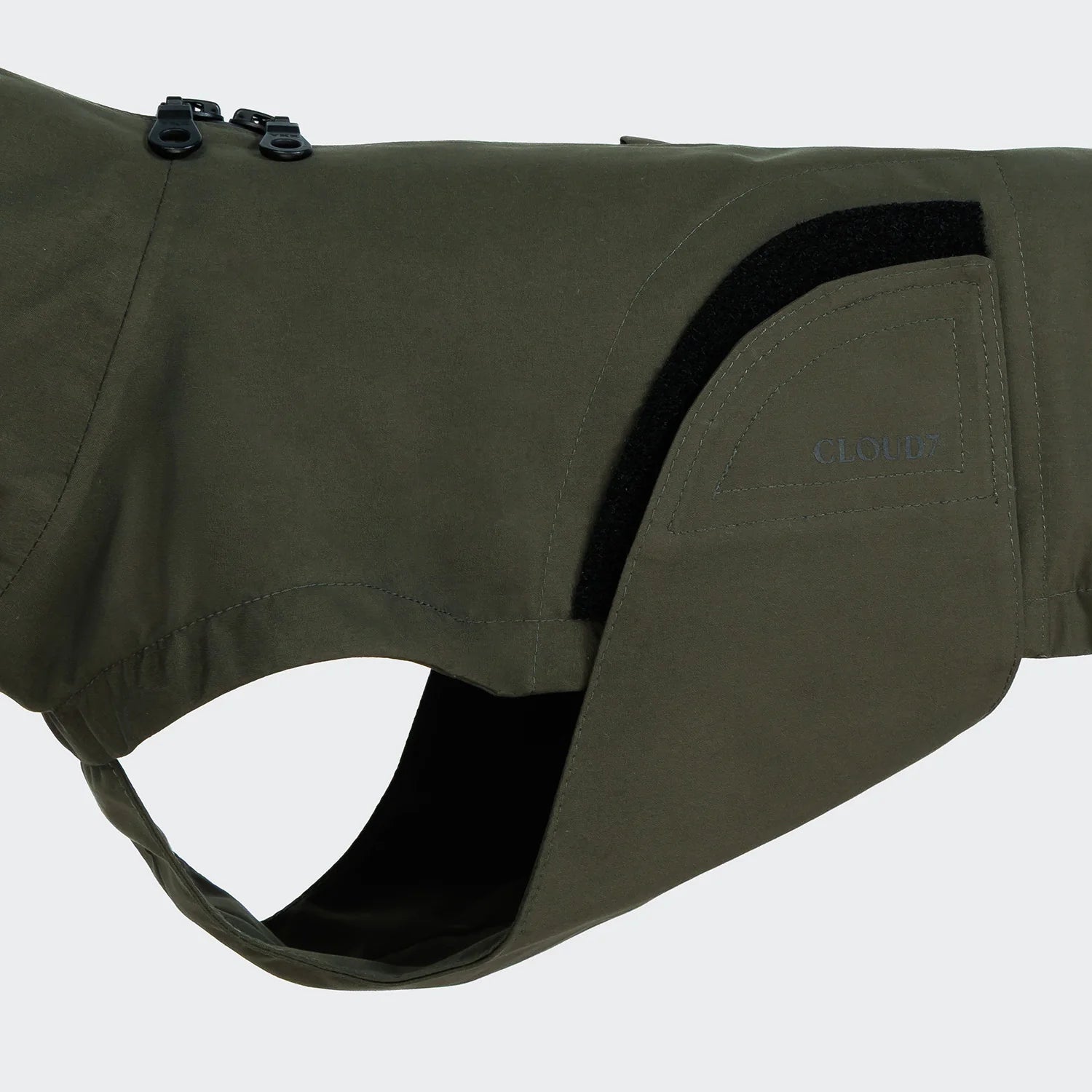 Cloud7 Hunderegenmantel DACKEL Dublin 2.0 Dark Olive Regenjacke für Dackel wasserabweisend