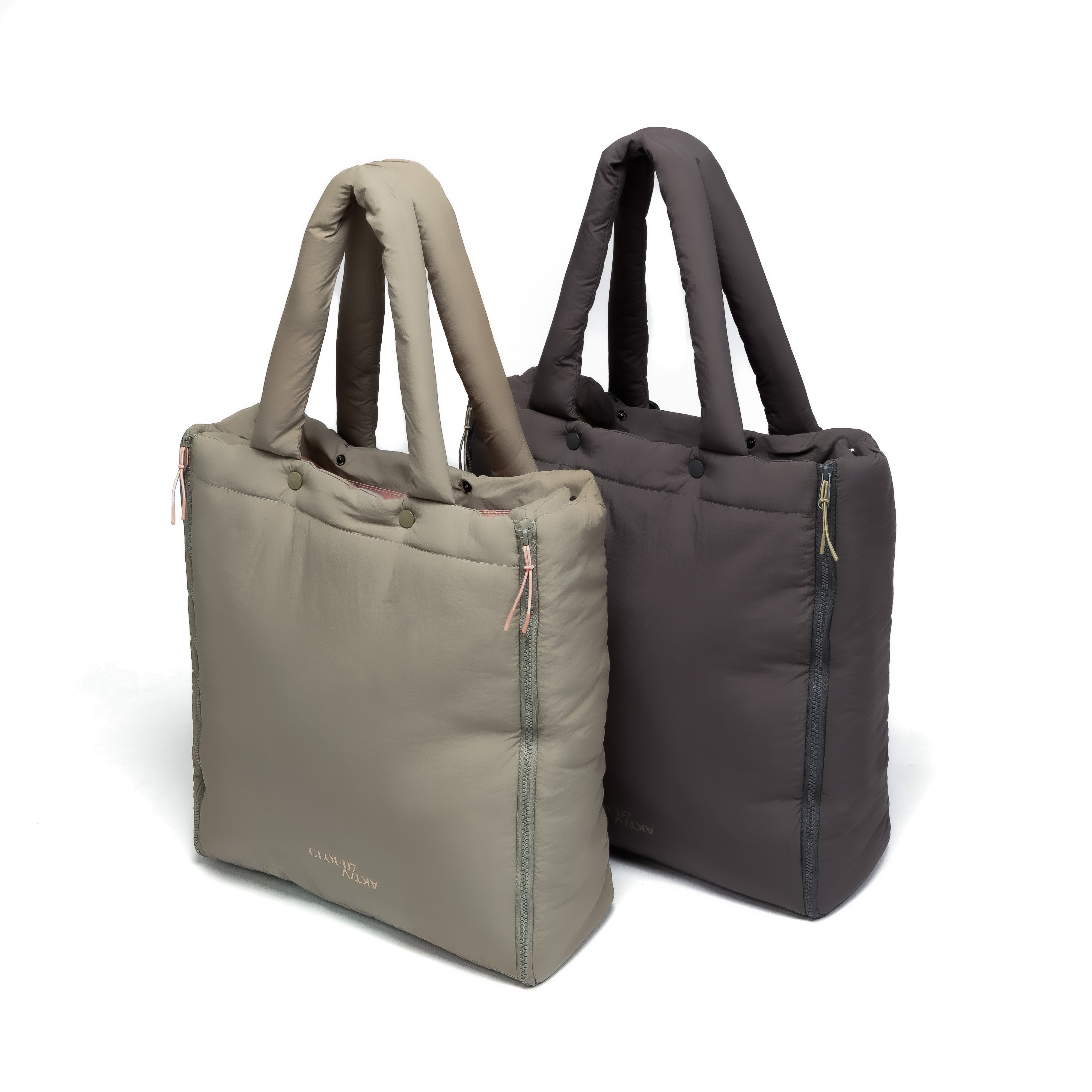 Cloud7 Hundereisebett & Tote Bag AKTIV Puffer Dark Grey / Khaki Hundereisebett