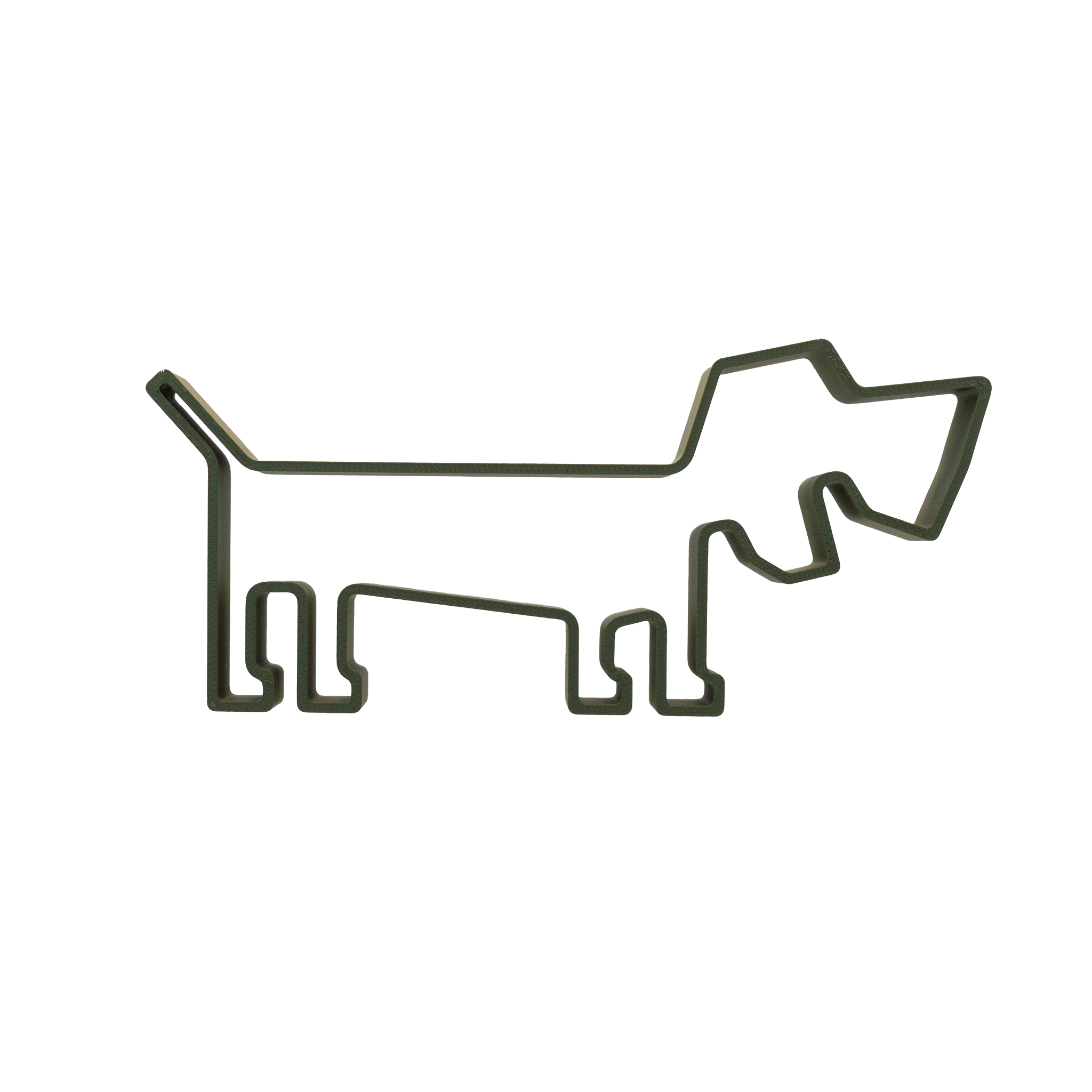 hey teckel Design-Dackel 3D-Druck Khaki Interieur Dackel Dekoration