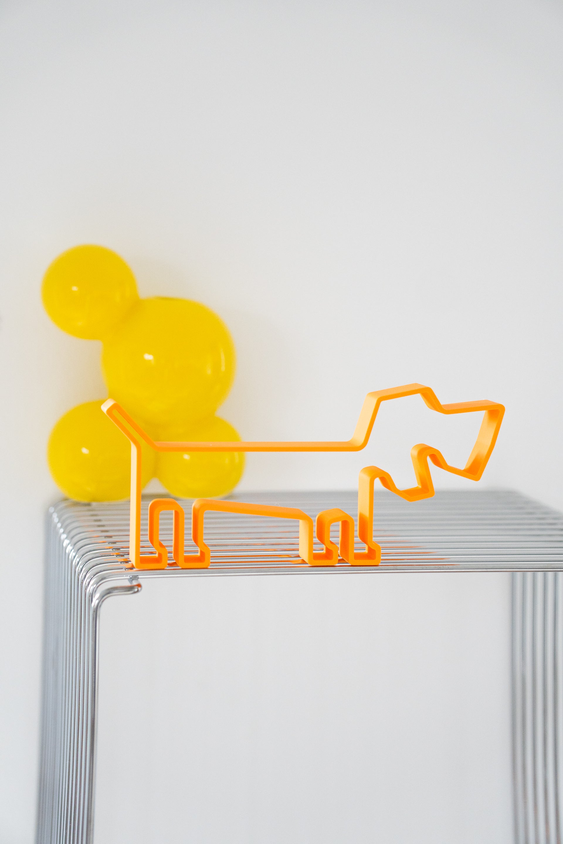 hey teckel Design-Dackel 3D-Druck Orange Design Dekoration Inneneinrichtung Dackel