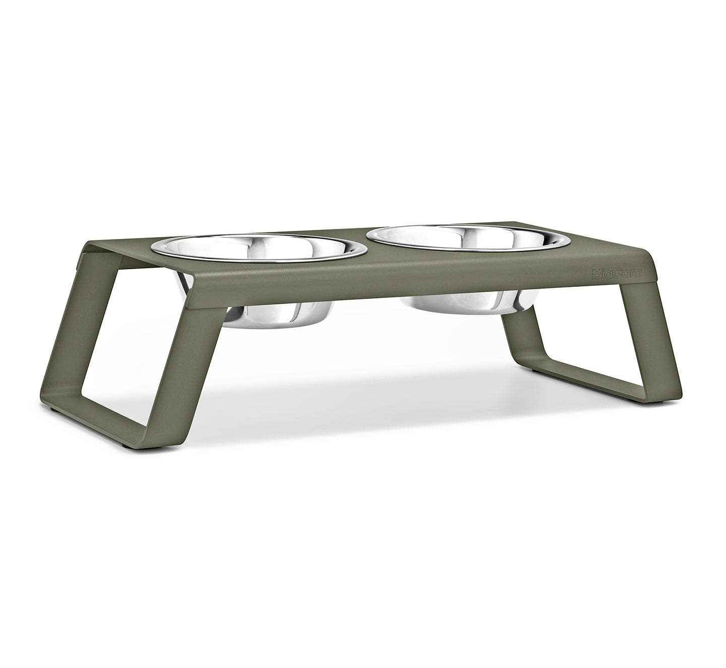 MiaCara Desco Napfständer Alu Grolive mit Edelstahlnäpfen Hundenapf Edelstahl