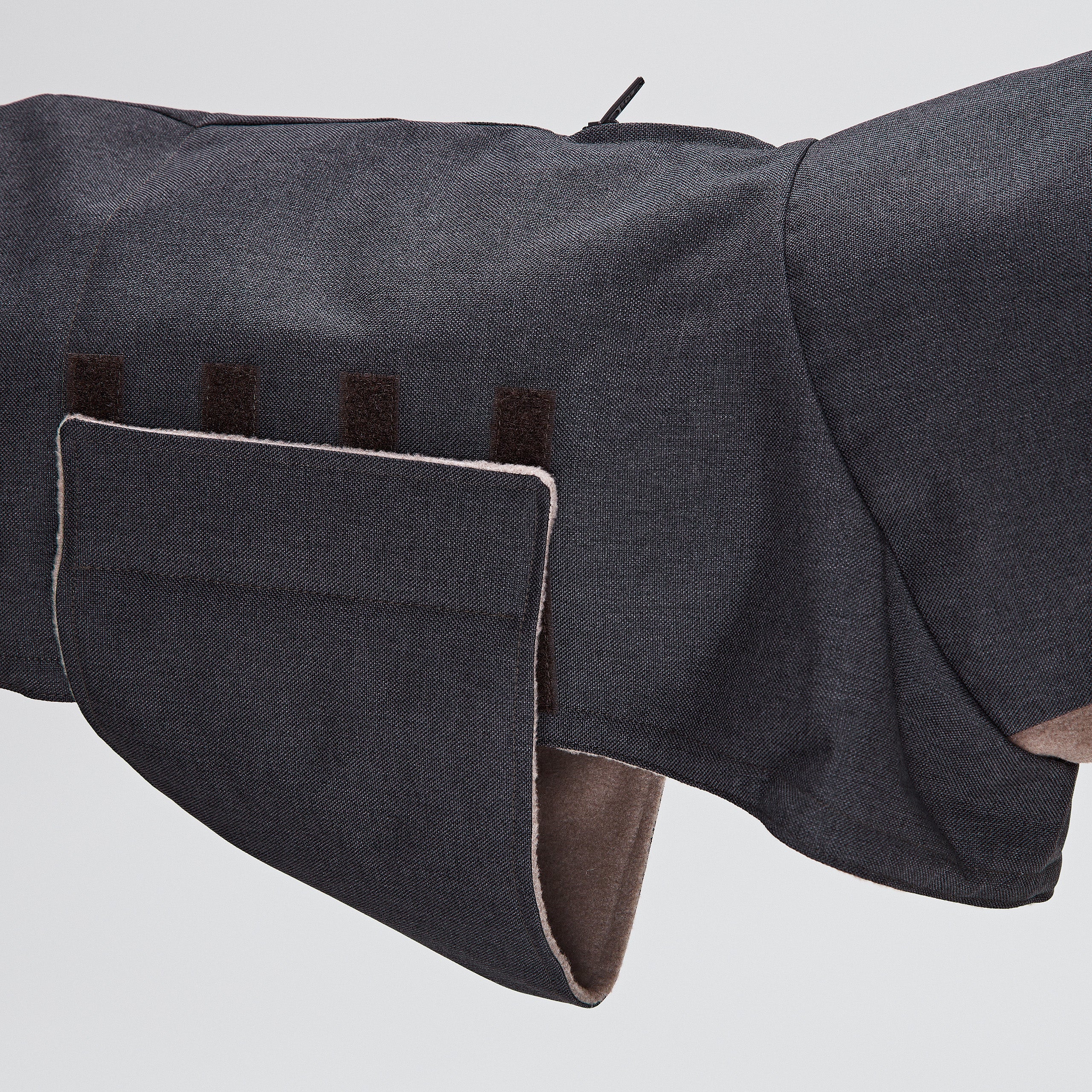 Hundemantel Brooklyn Graphit Hundewintermantel mit Bauchschutz