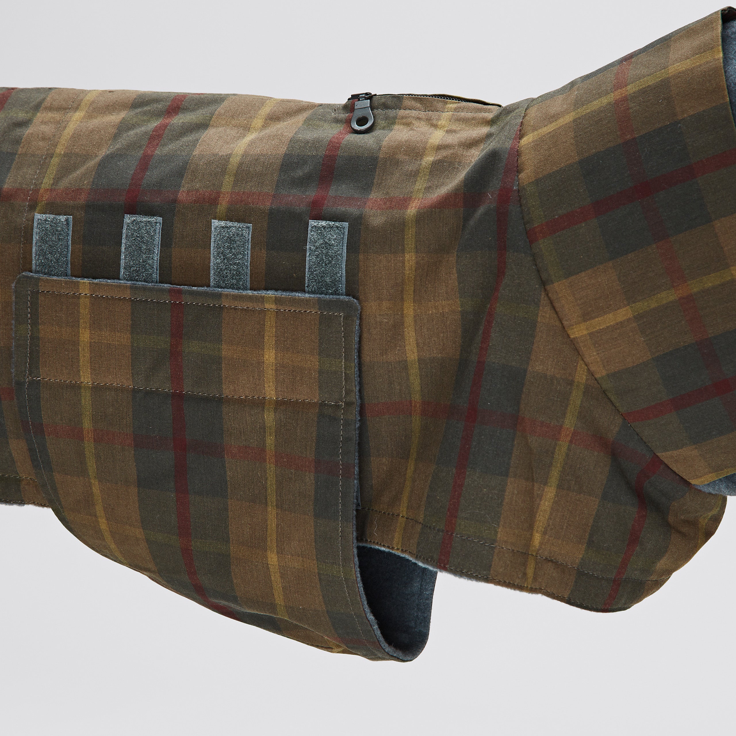 Cloud7 Hundemantel Brooklyn Waxed Tartan Hundemantel mit Bauchschutz