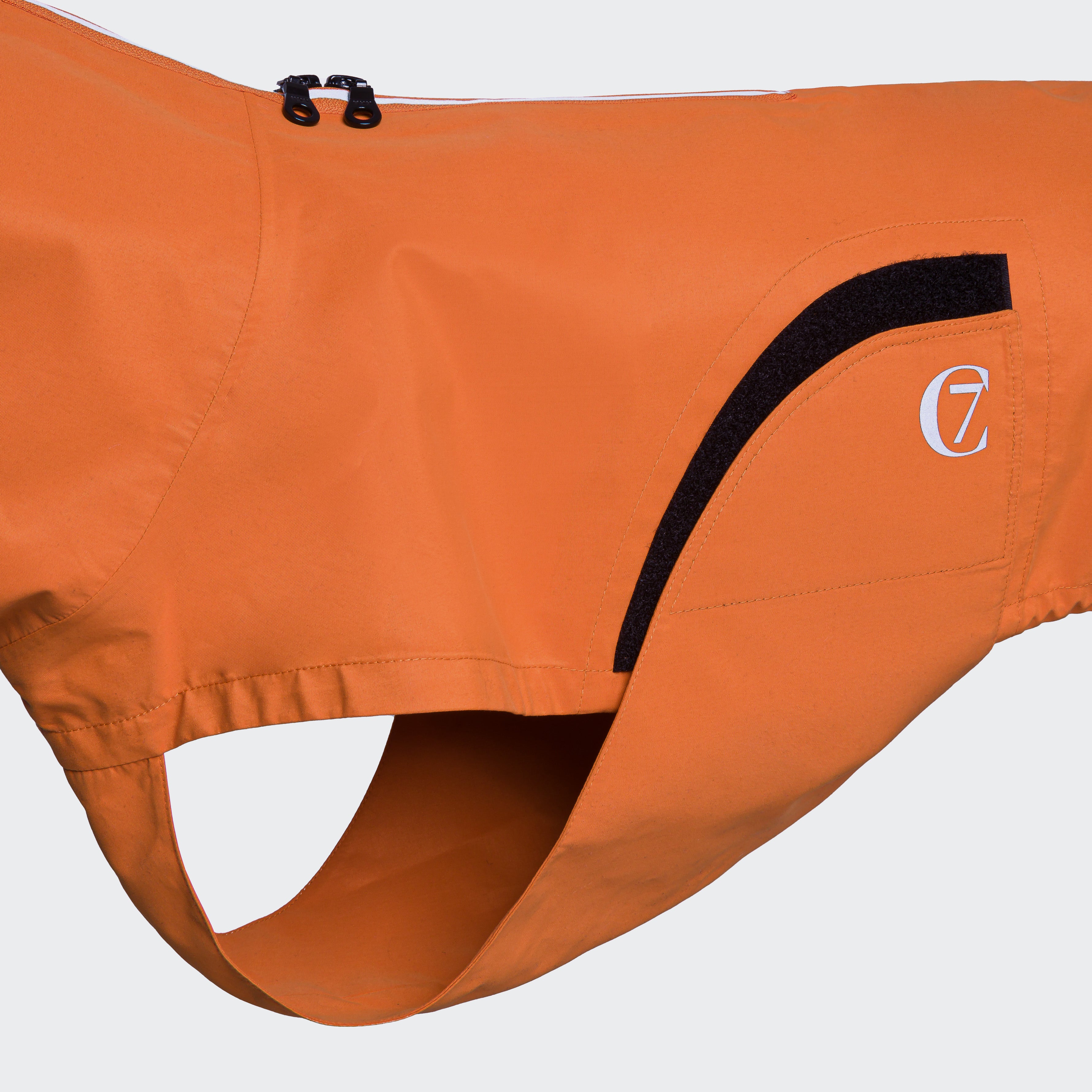 Cloud7 Hunderegenmantel Dublin Orange Hundemantel wasserabweisend