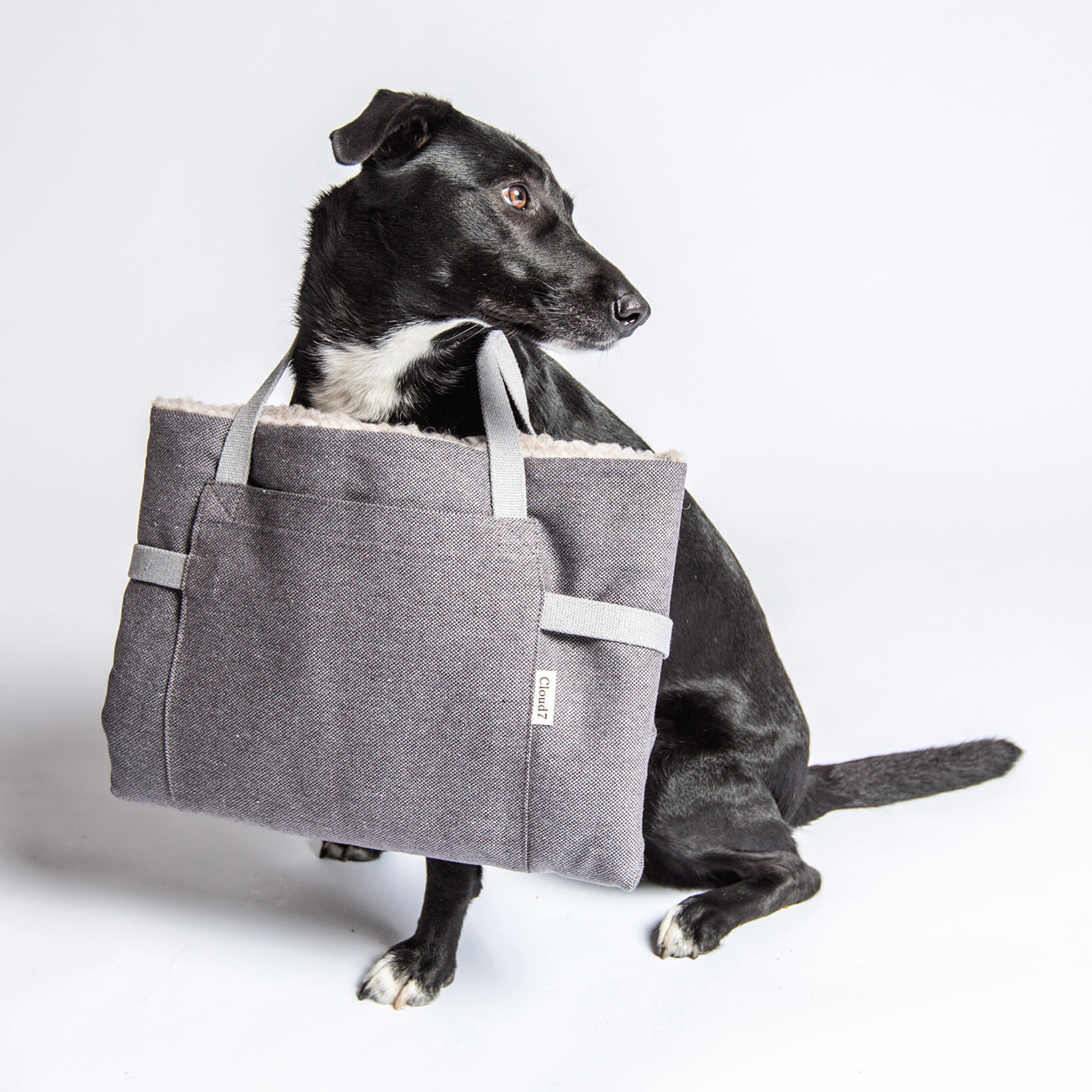 Cloud7 Hundereisebett Tweed Grey Hundedecke waschbar