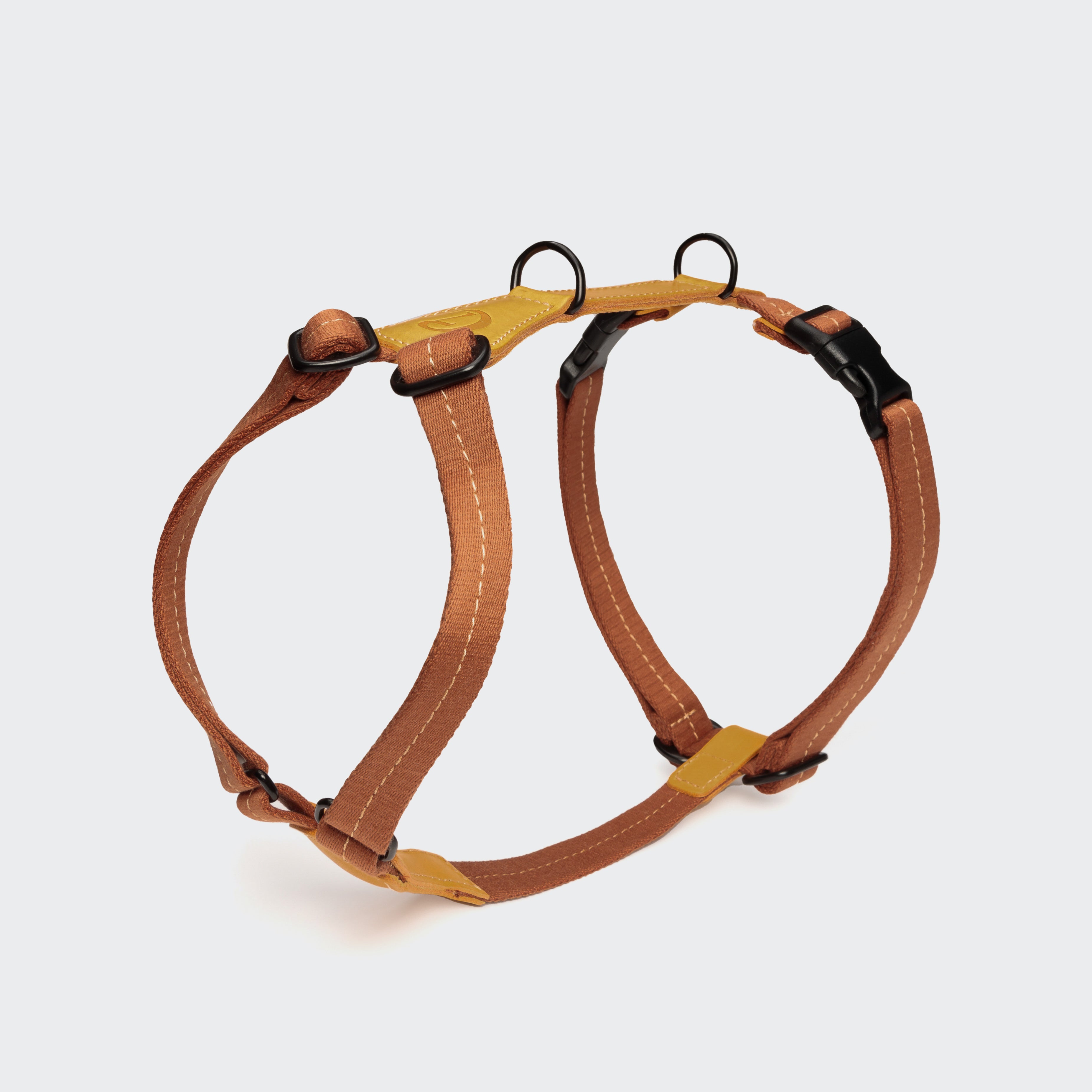 Cloud7 Y-Hundegeschirr Madeira Ginger verstellbares Hundegeschirr mit Leder