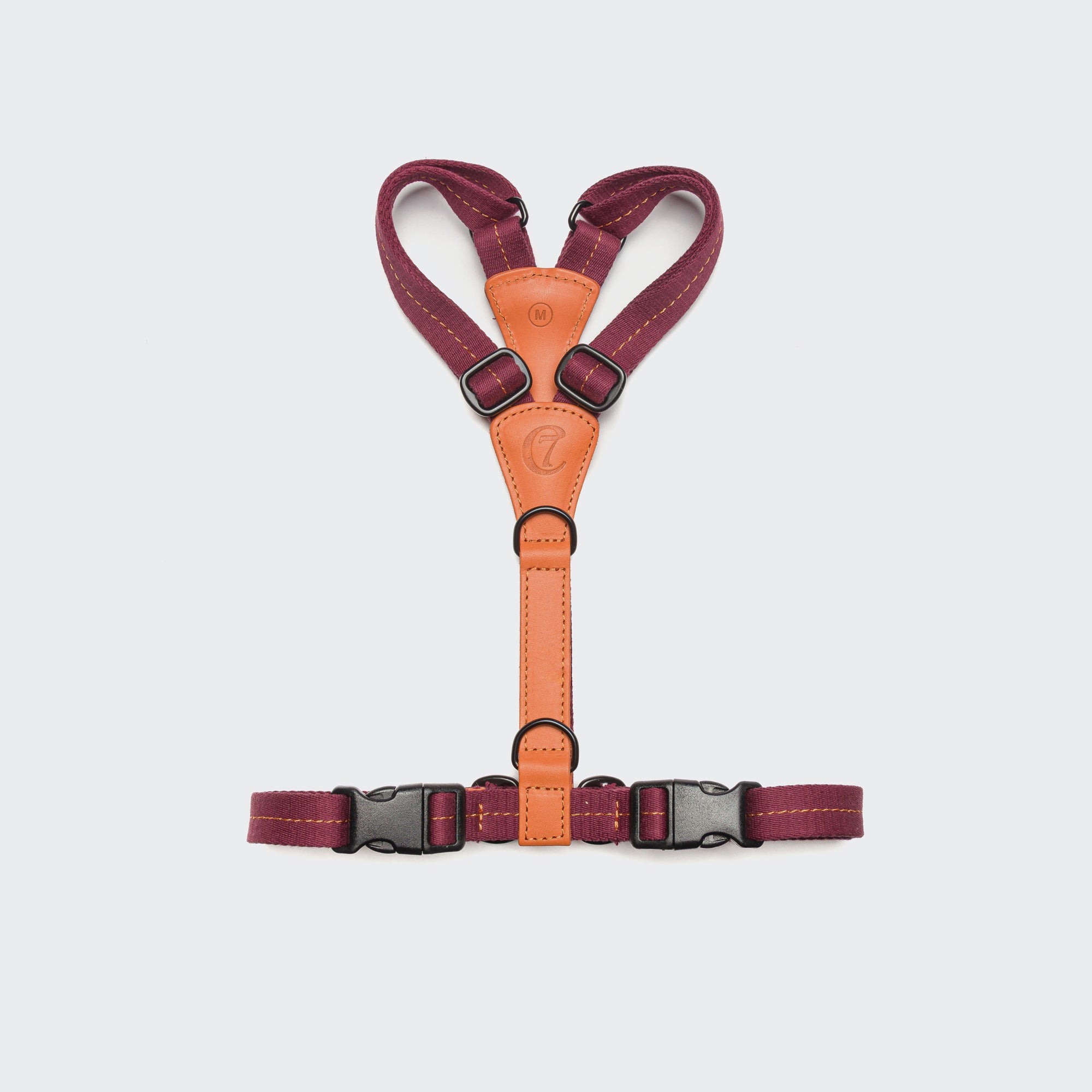 Cloud7 Y-Hundegeschirr Madeira Papaya verstellbares Hundegeschirr mit Leder