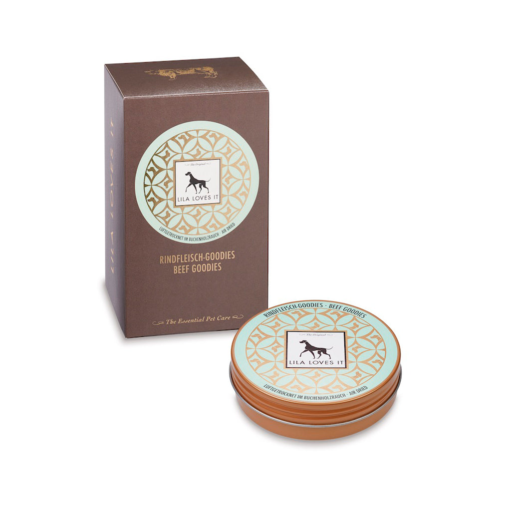 LILA LOVES IT Rindfleisch Goodies 350 Gramm Nachfüllpackung Leckerlidose