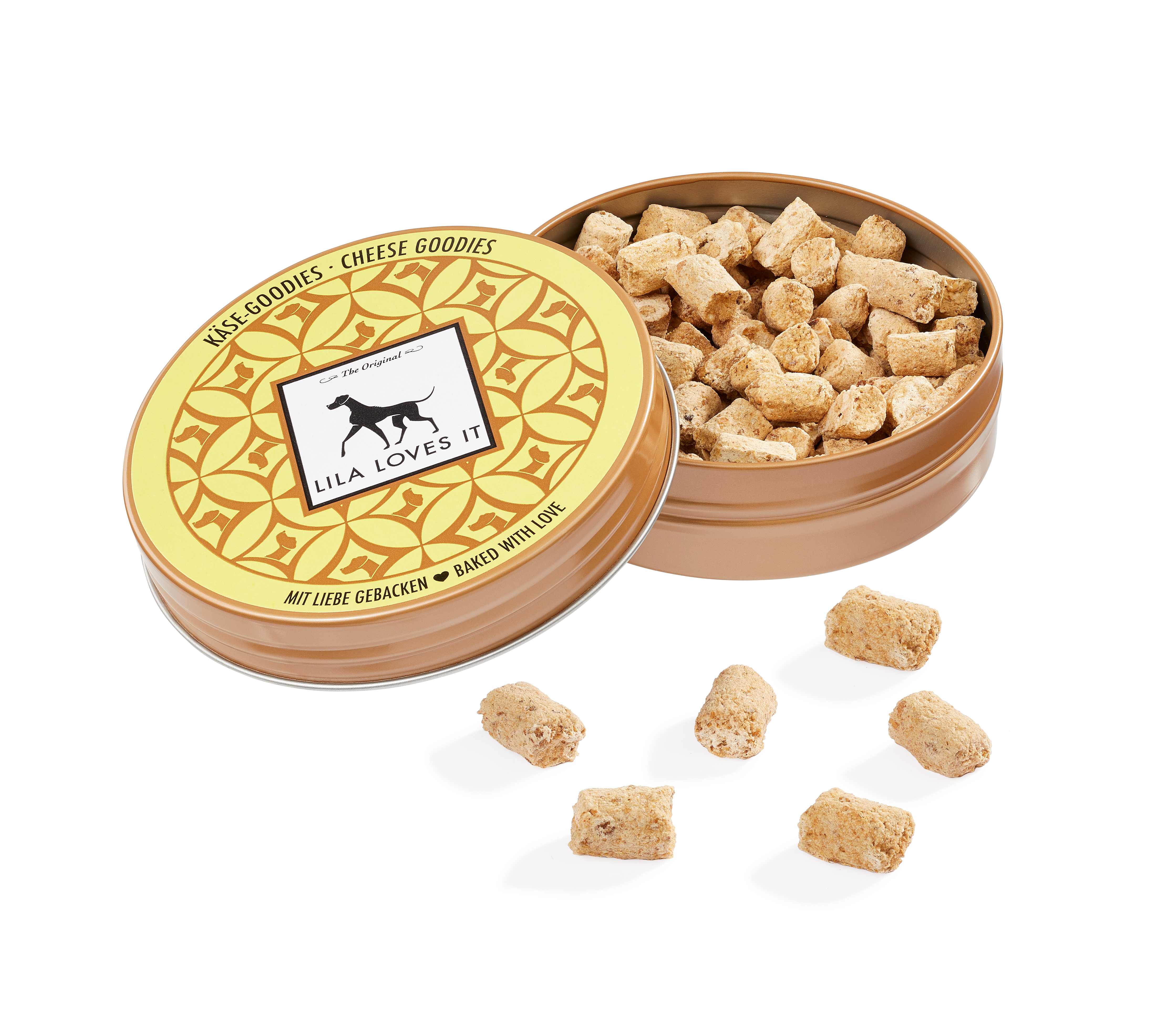 LILA LOVES IT Käse Goodies & Dose Hundeleckerlis