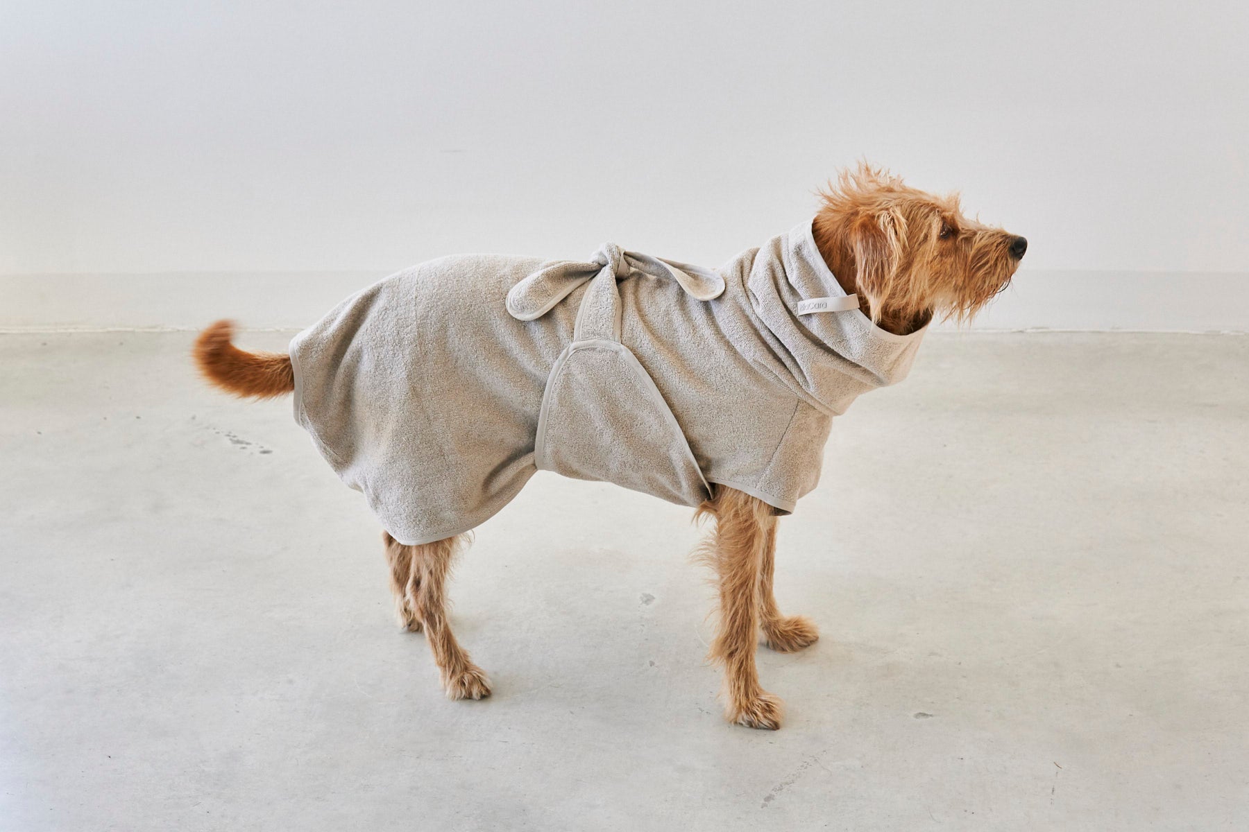 MiaCara Bagno Hundebademantel Greige Bademantel Hunde