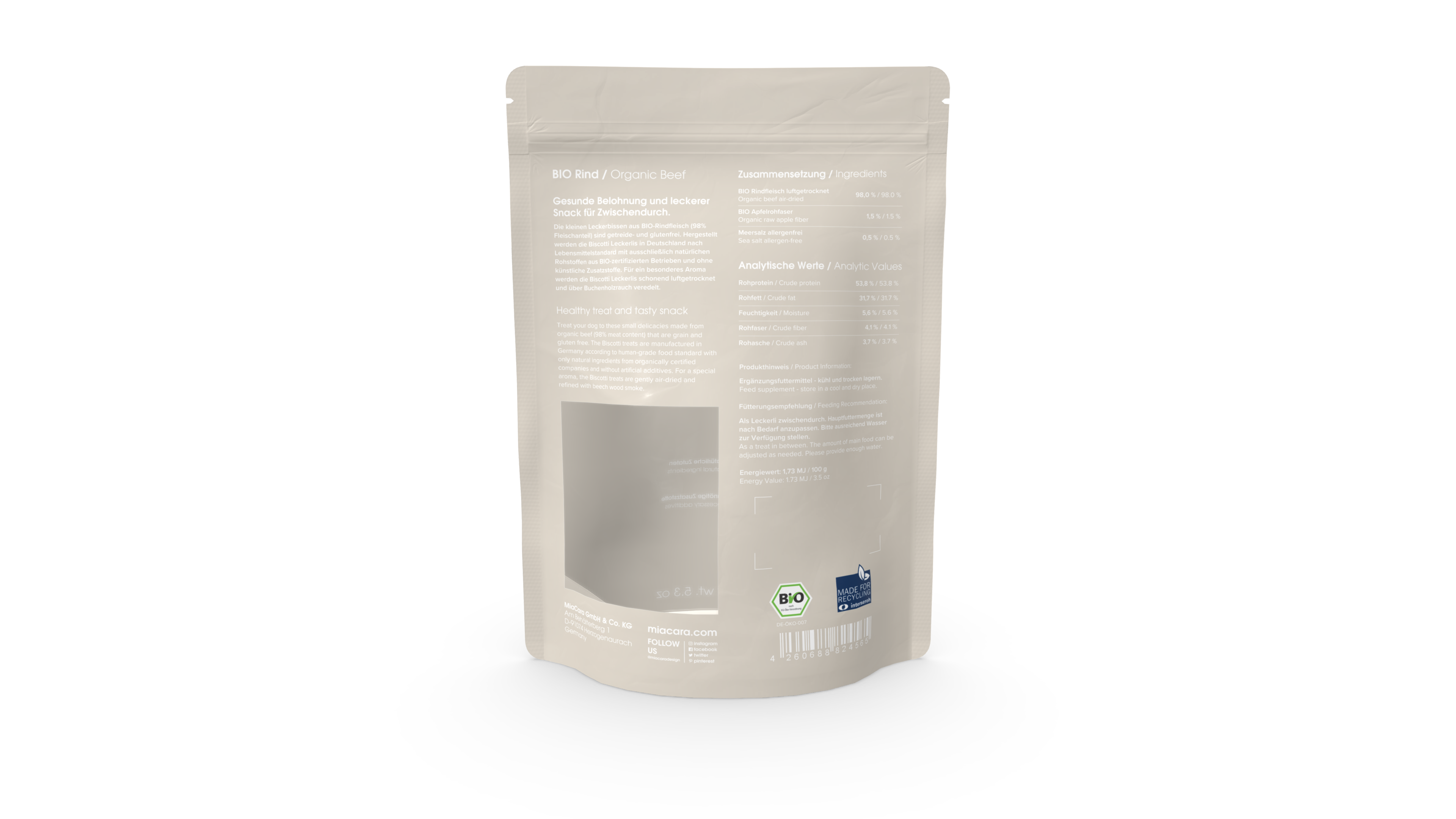 MiaCara Biscotti Bio Rind Hundesnacks