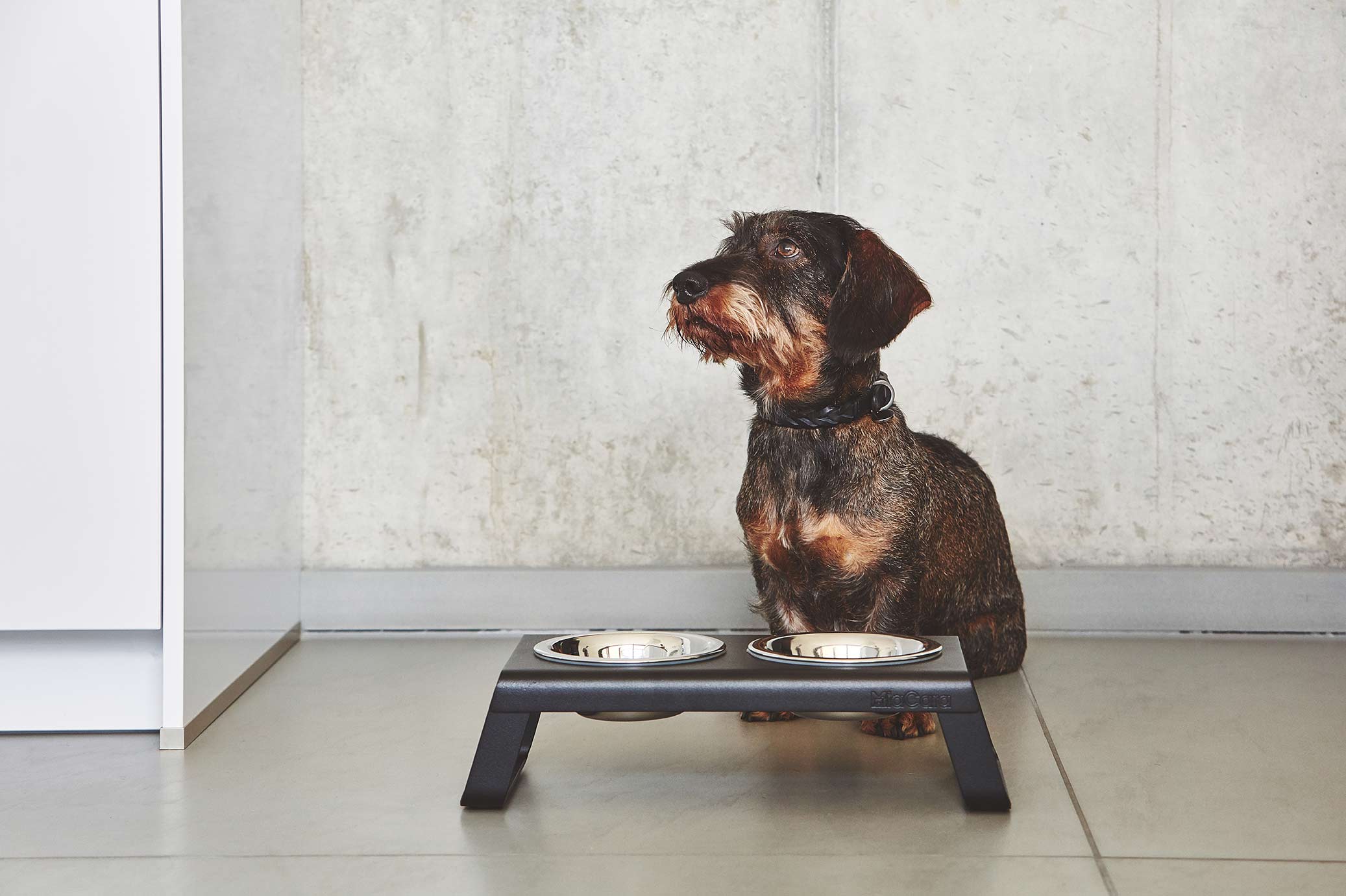 MiaCara Desco Napfständer Alu Schwarz S Napf