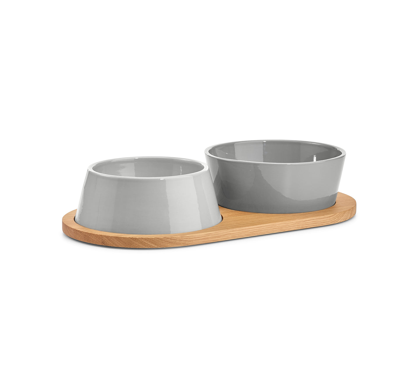 MiaCara Doppio Napf-Set SM Beton Doppio Tablett