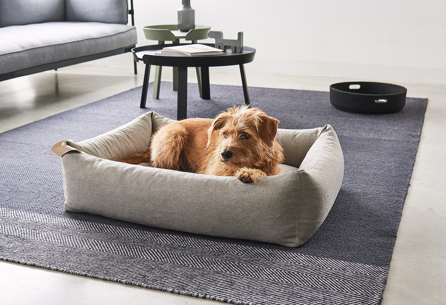 MiaCara Mare Box-Bett Sand Hundebett mit Rand